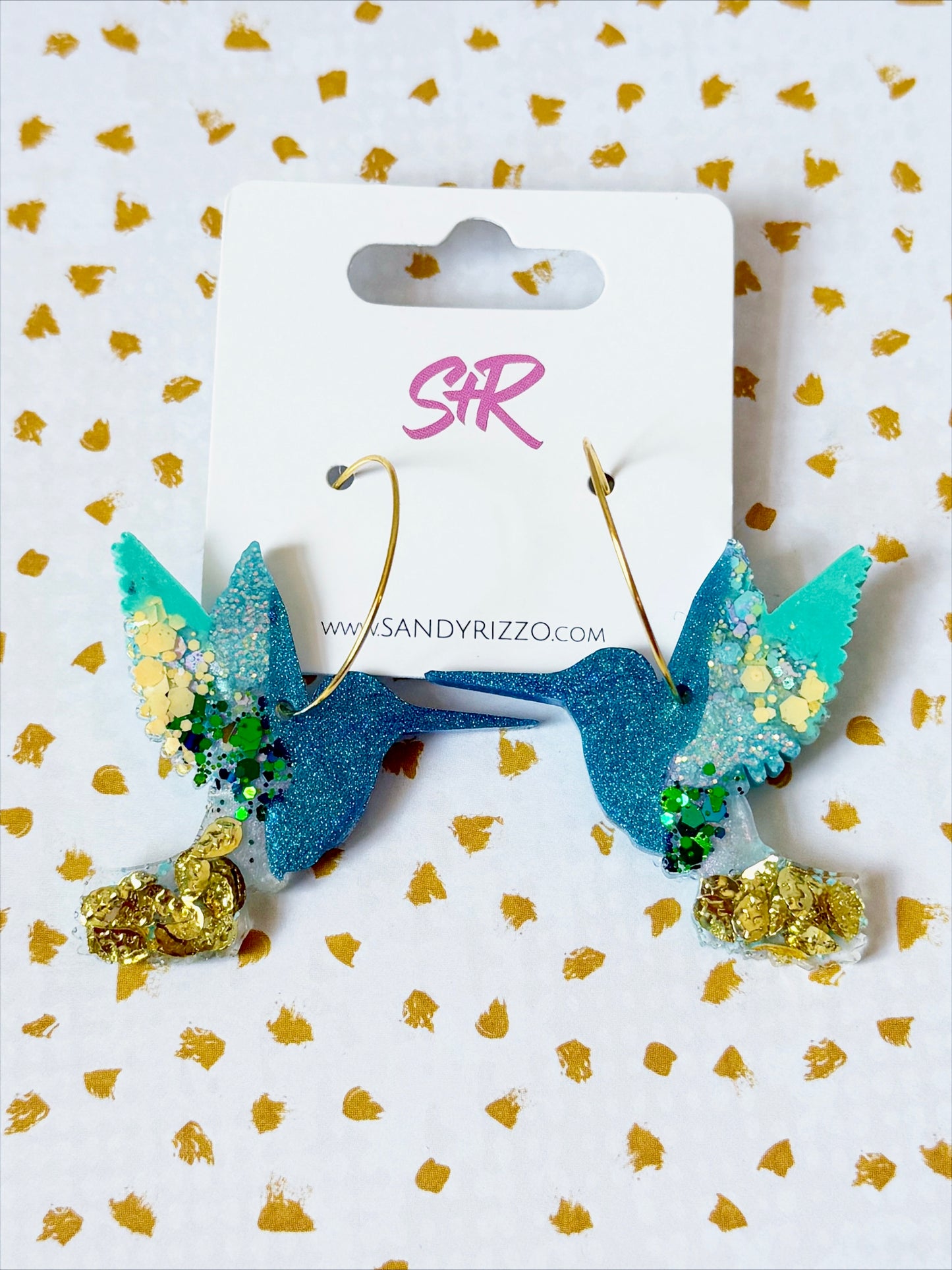 Blue Art Hummingbird