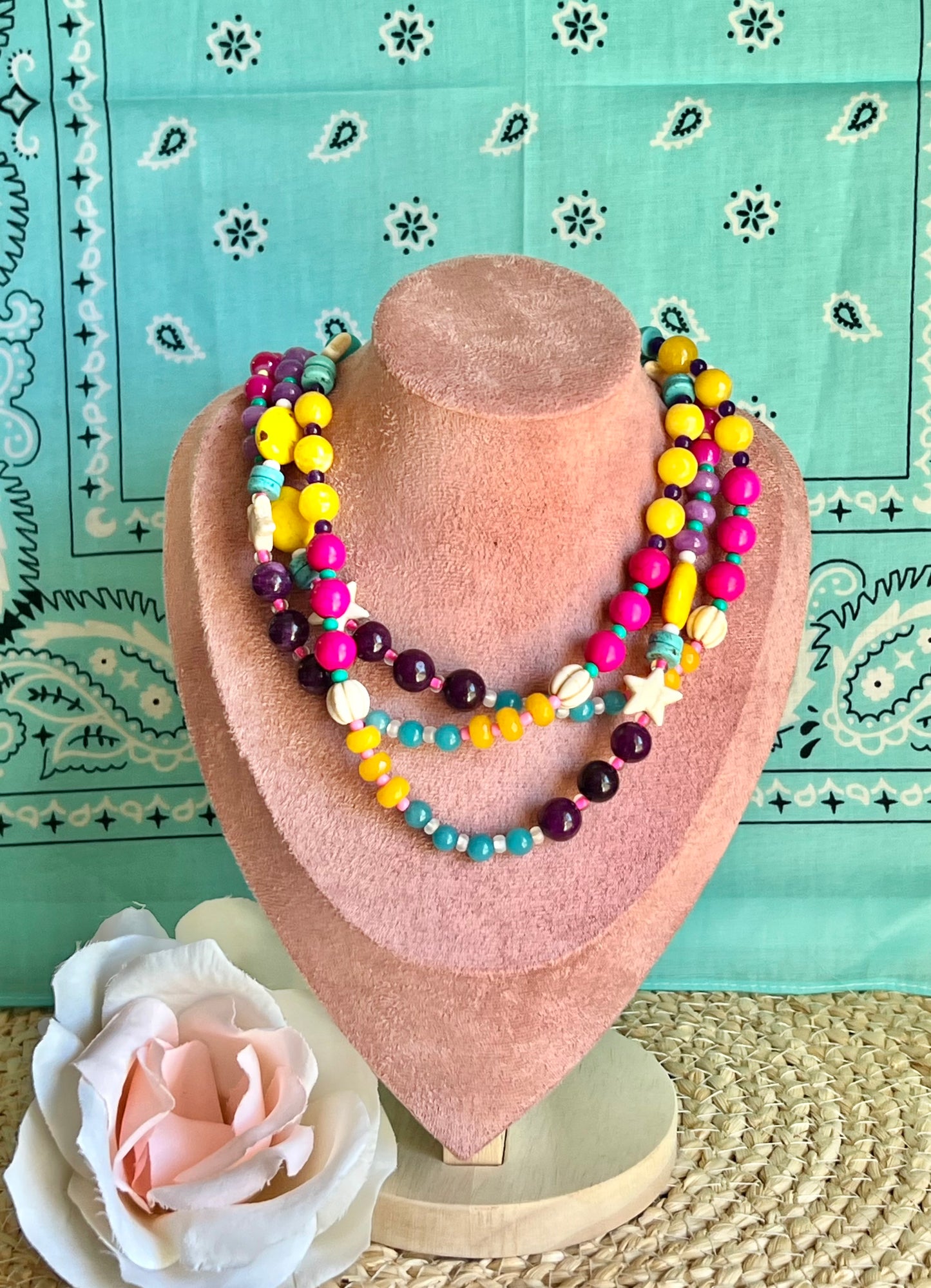 Pink Lady Beaded Necklace