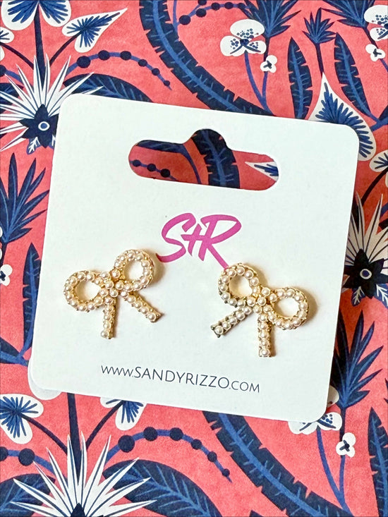 Pearl Petite Bow Stud