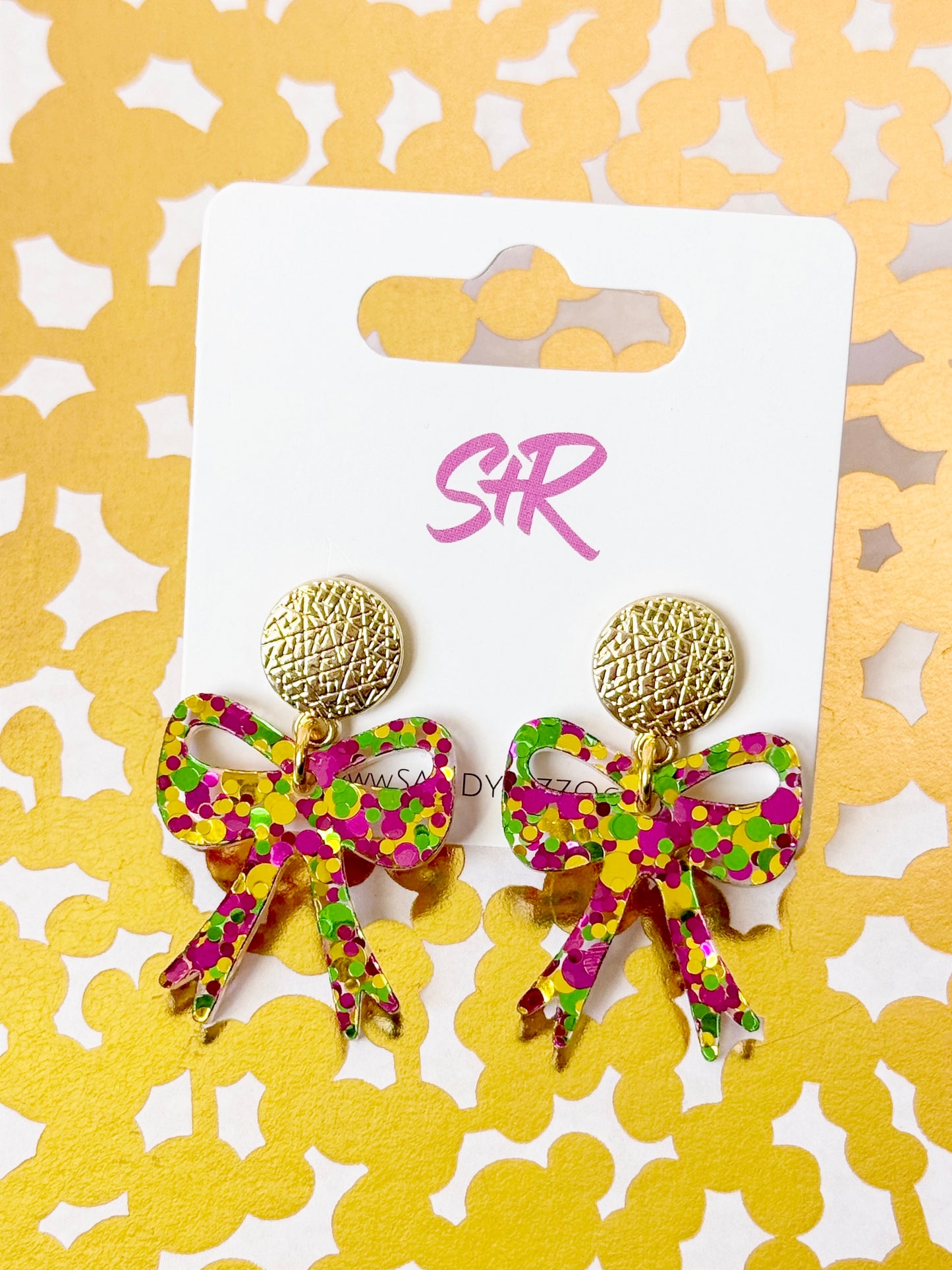 Mardi Gras Petite Bow