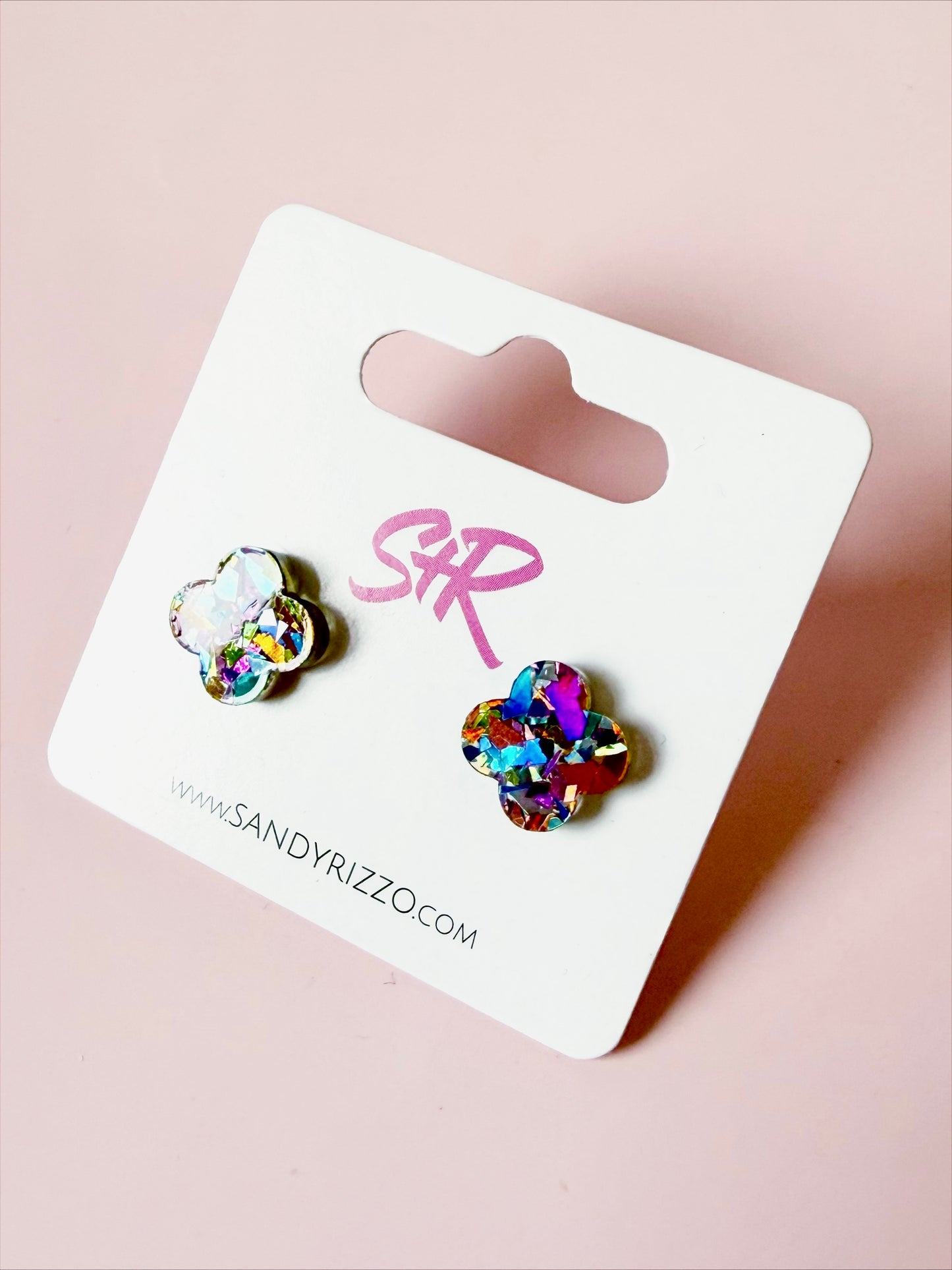 Colorful Quatrefoil Stud