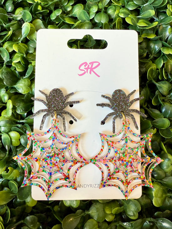 Rainbow Spiderweb Dangle