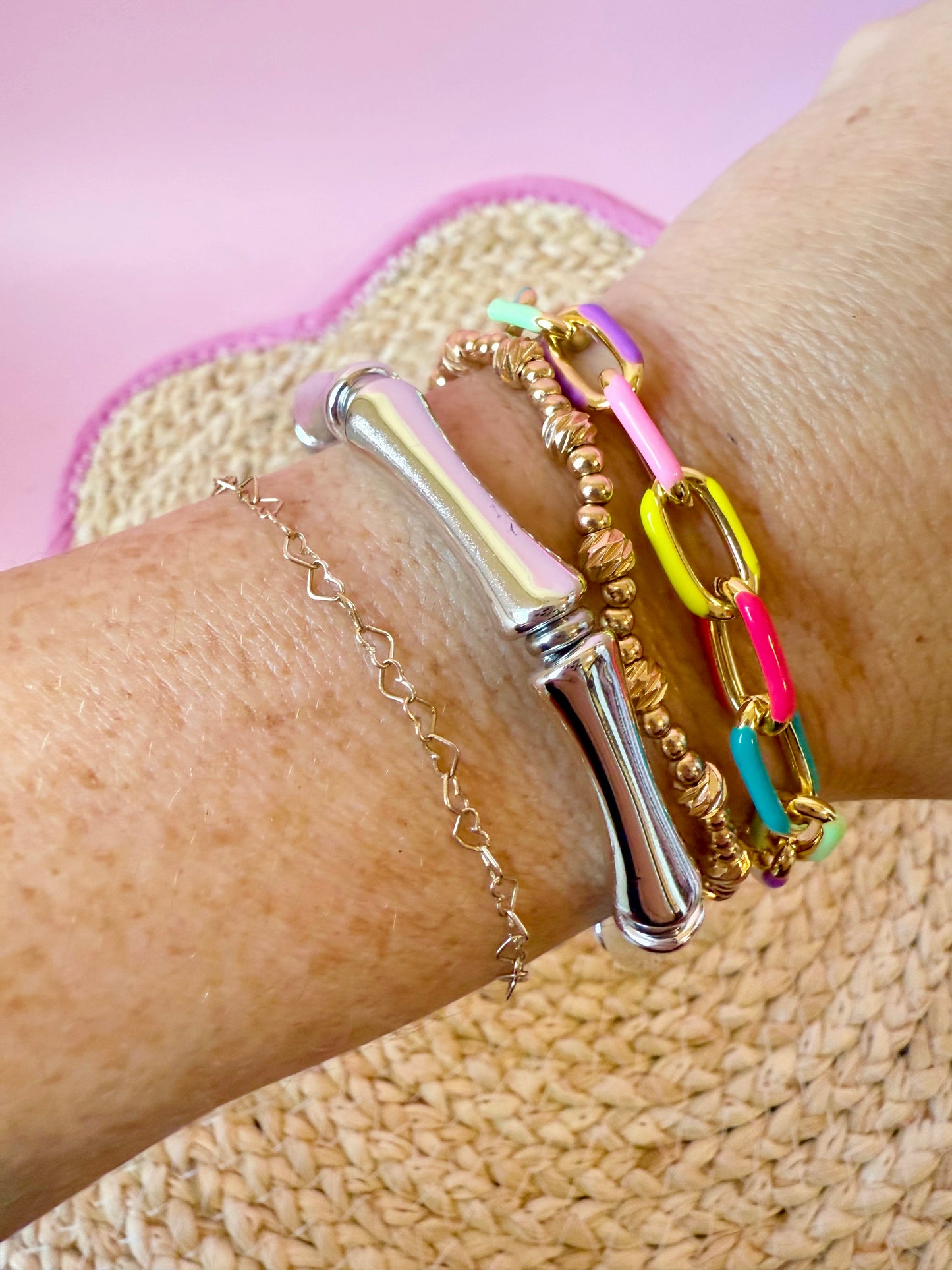 Candy 7.5" Enamel Chain Bracelet