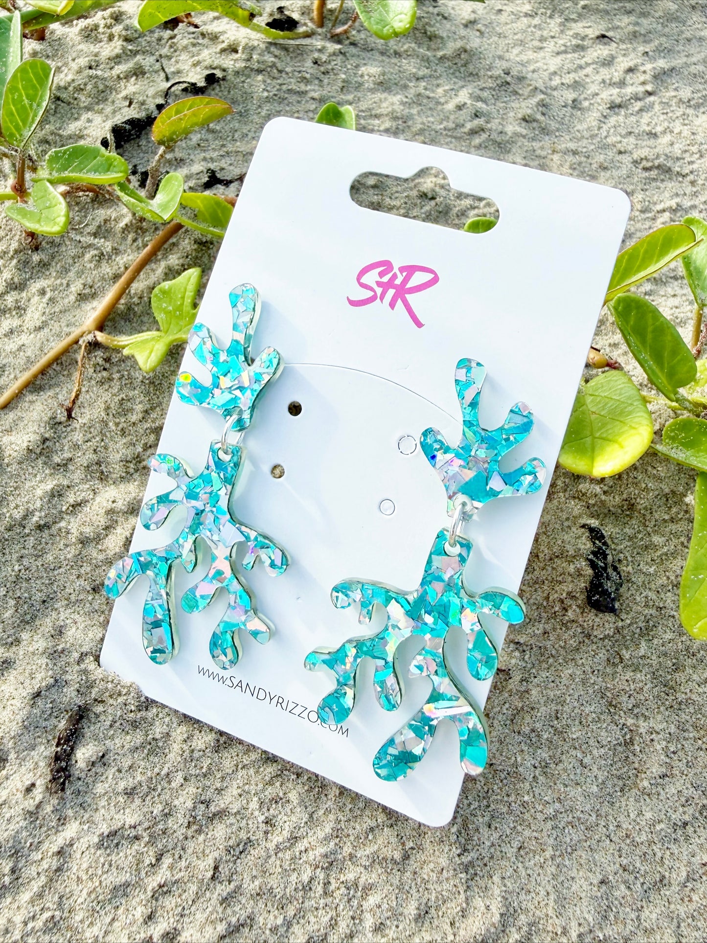 Turquoise Bay Coral Dangle