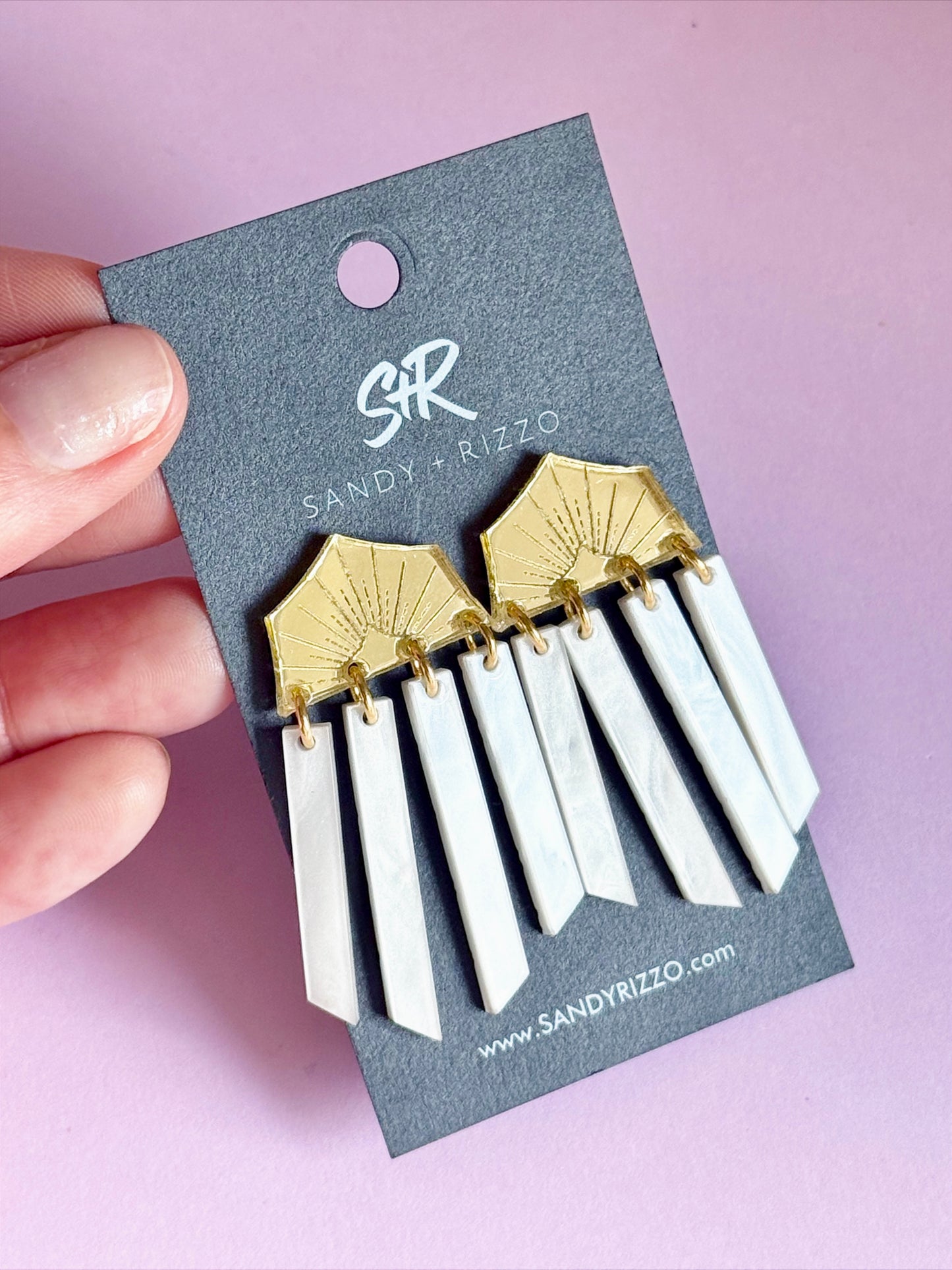 Starburst White Dangle