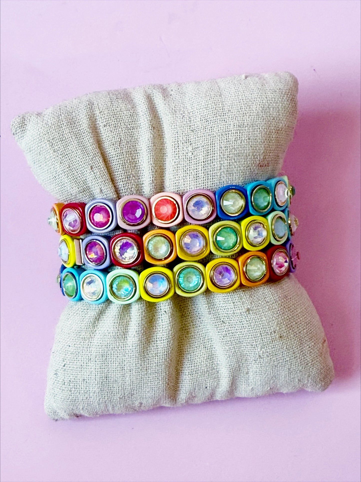 Rainbow Road Tile Bracelet