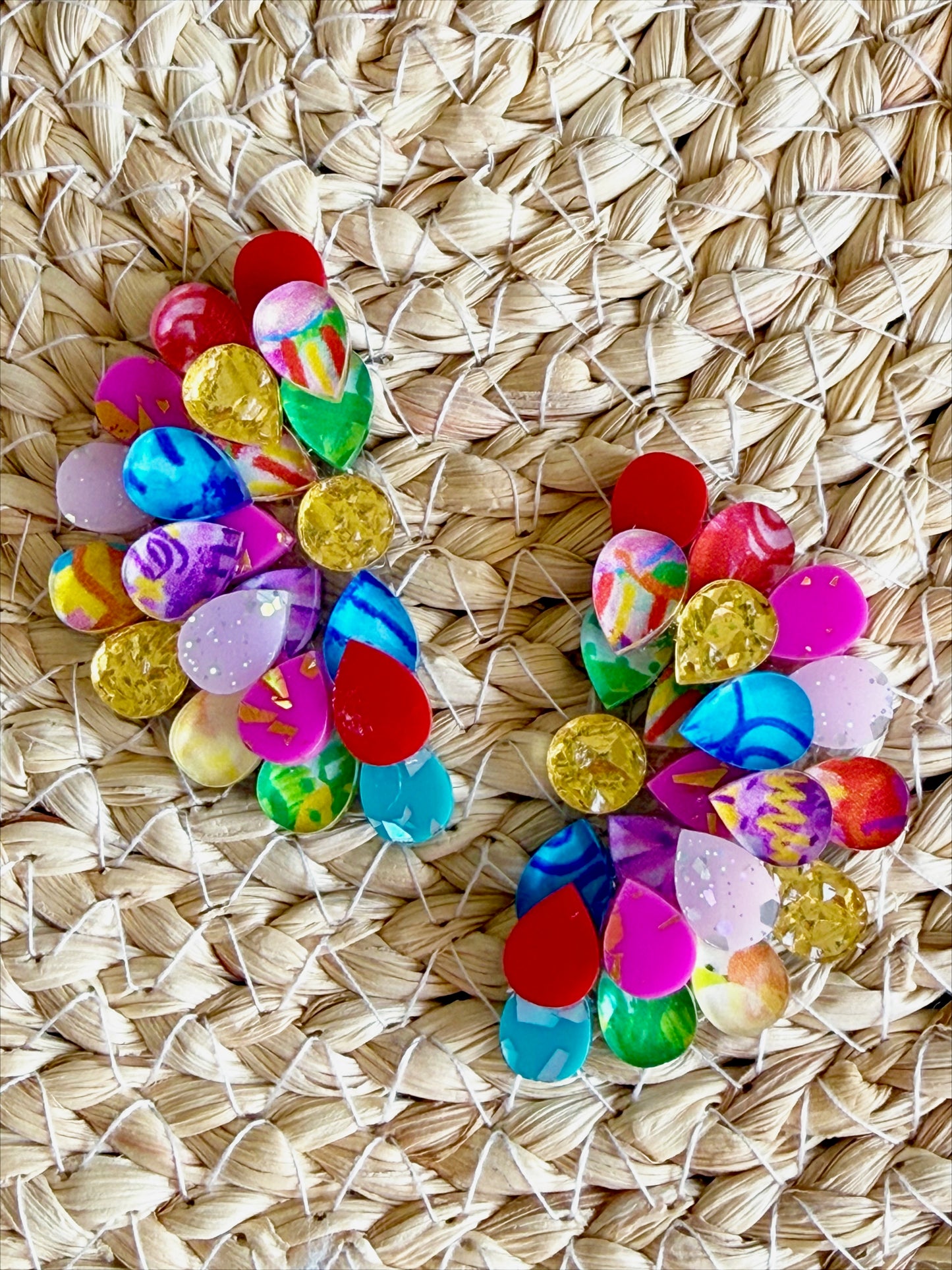 Large Patchwork Statement Studs
