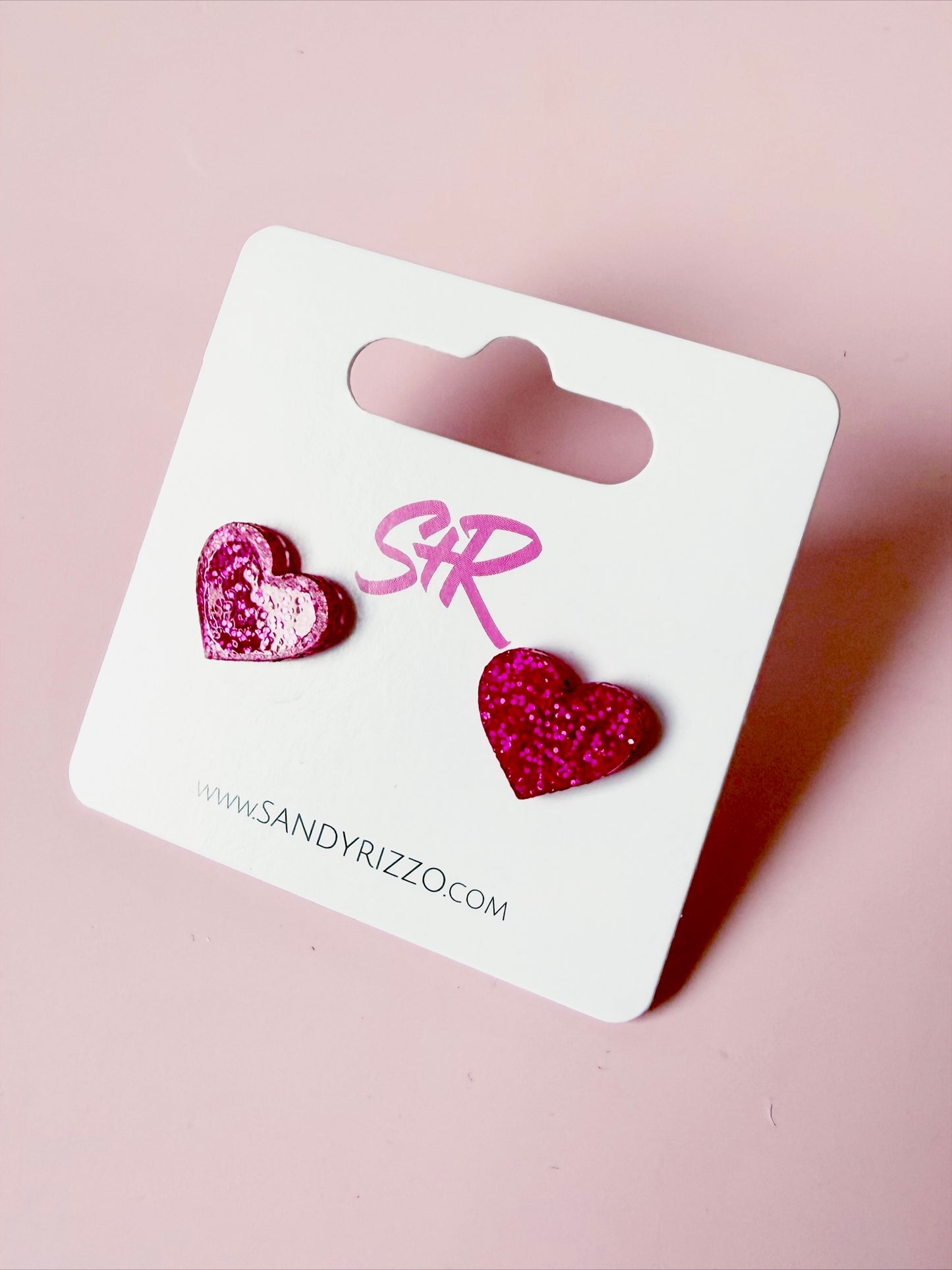 Fuchsia Heart Stud