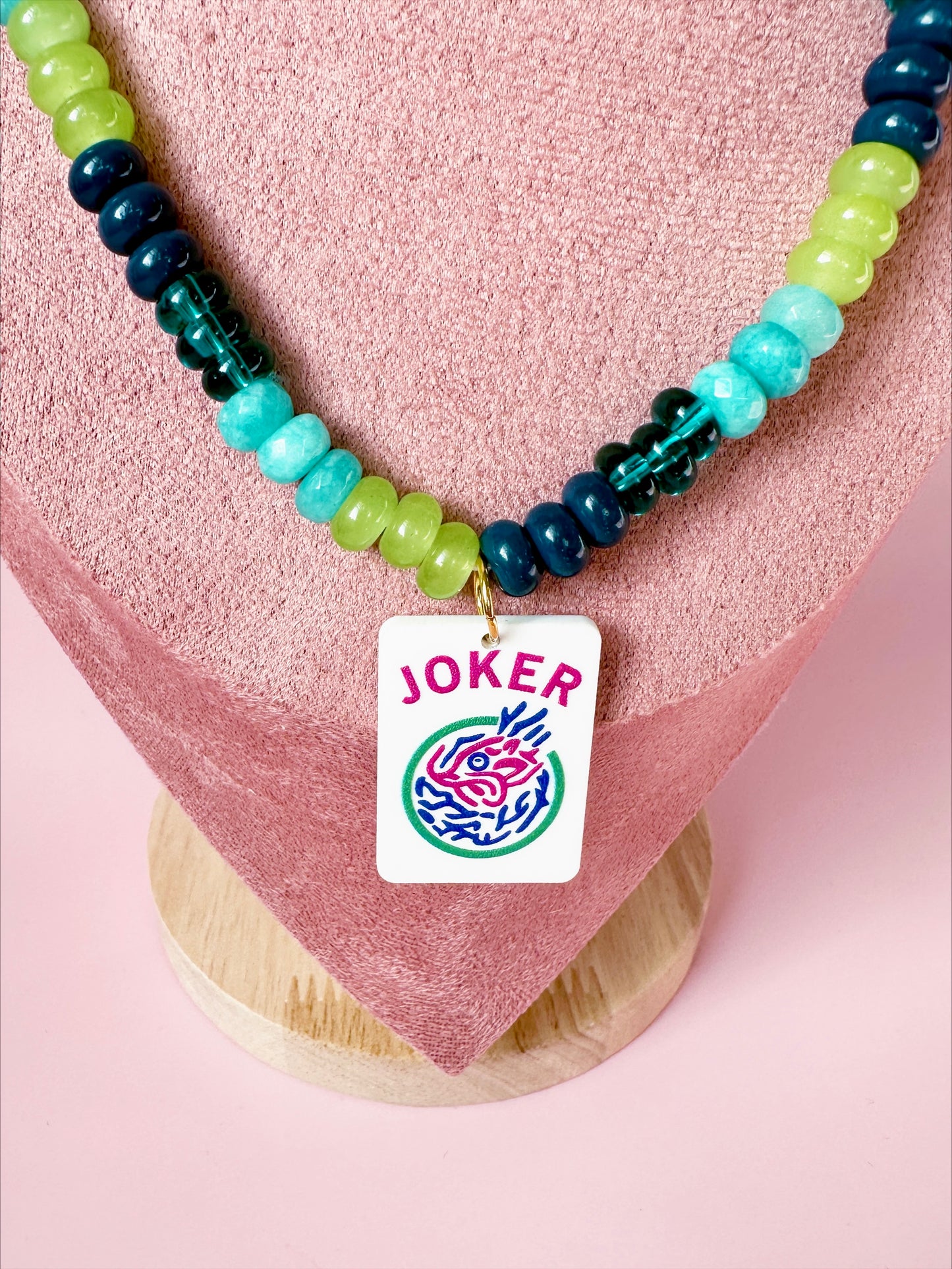Mahjong Beaded Necklace