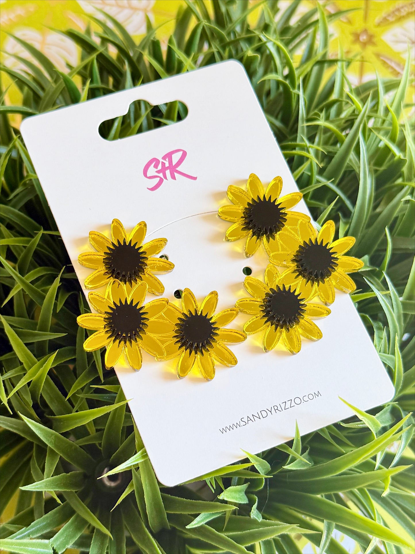 Triple Sunflower Studs