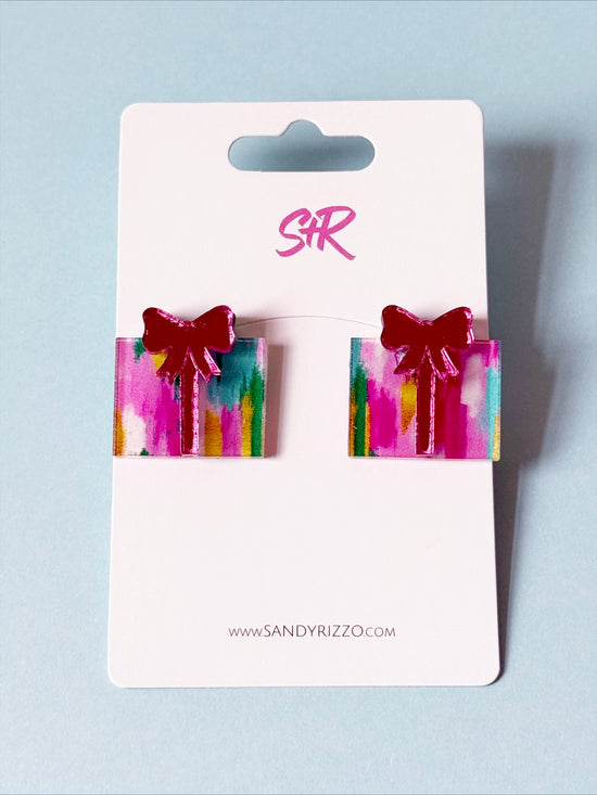 Color Play Christmas Present Stud