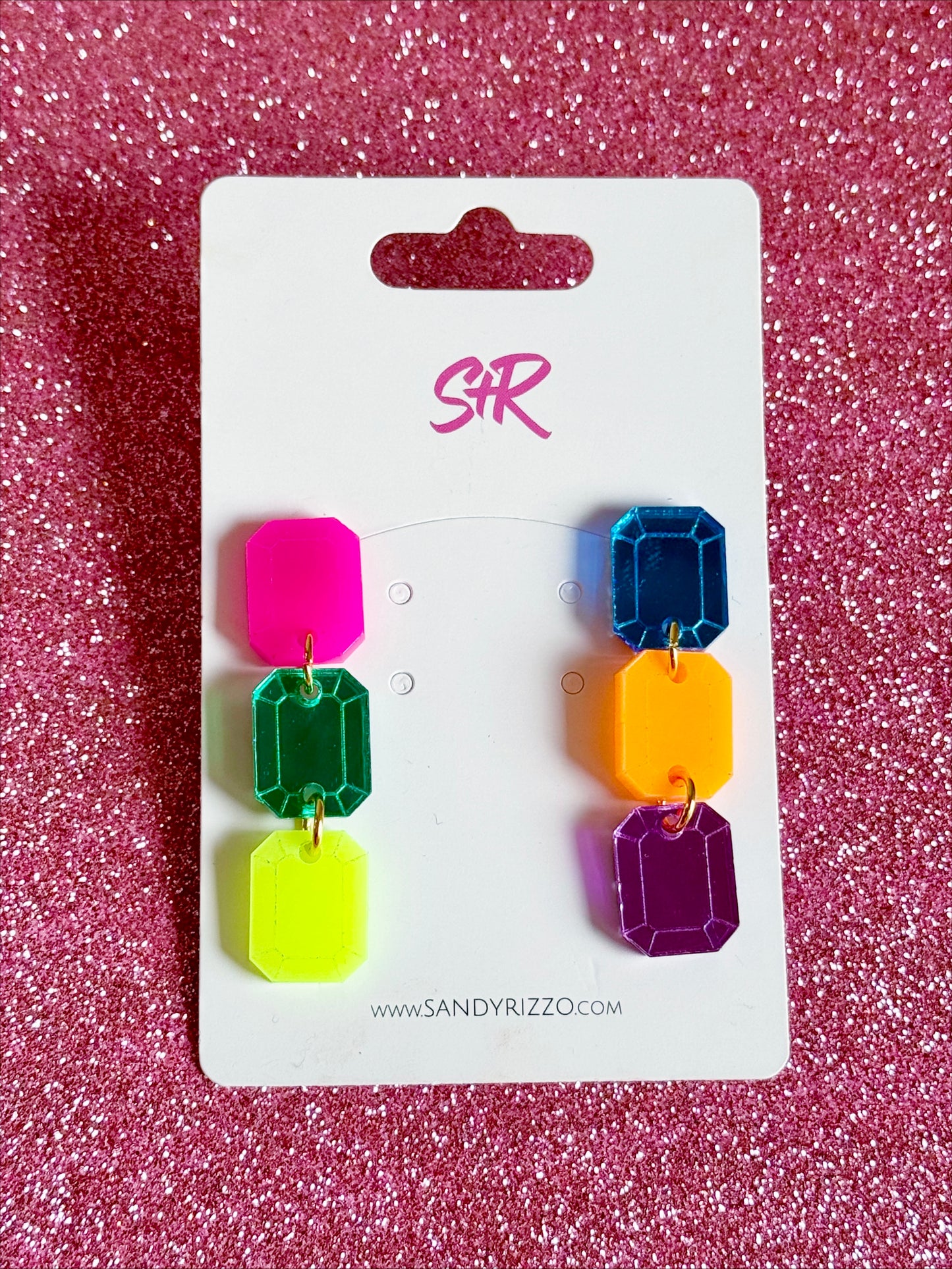 Colorful Medium Gem Dangles