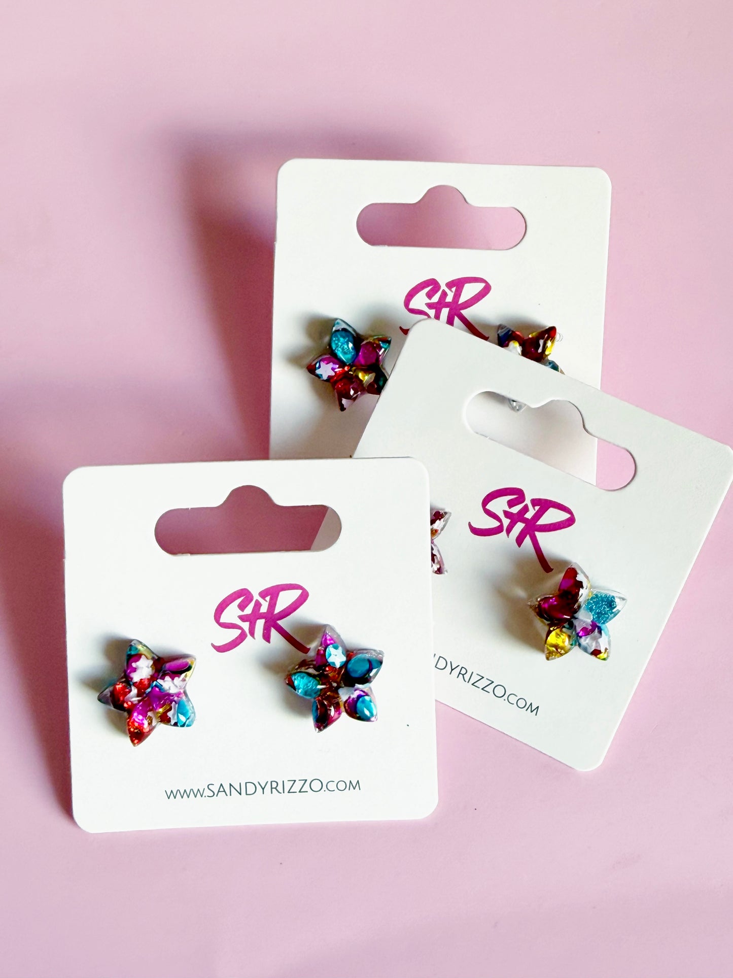 Rainbow Pinwheel Stud