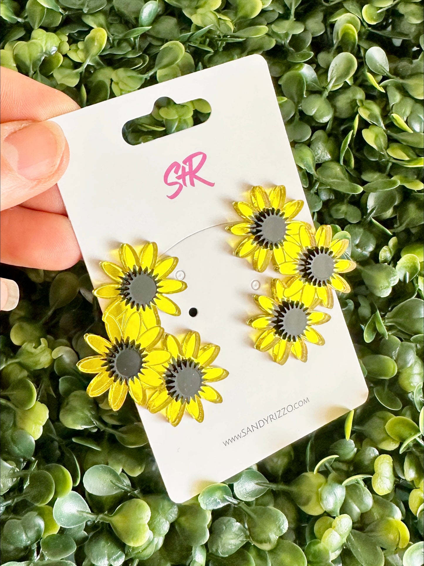 Triple Sunflower Studs