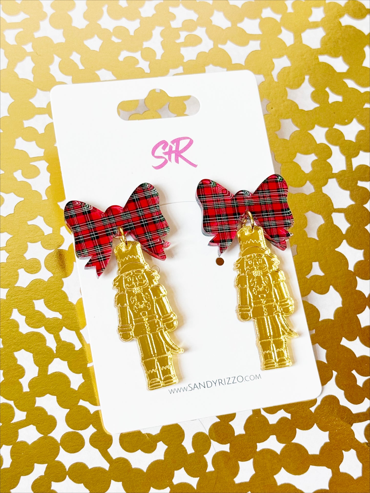 Red Plaid Nutcracker Dangle
