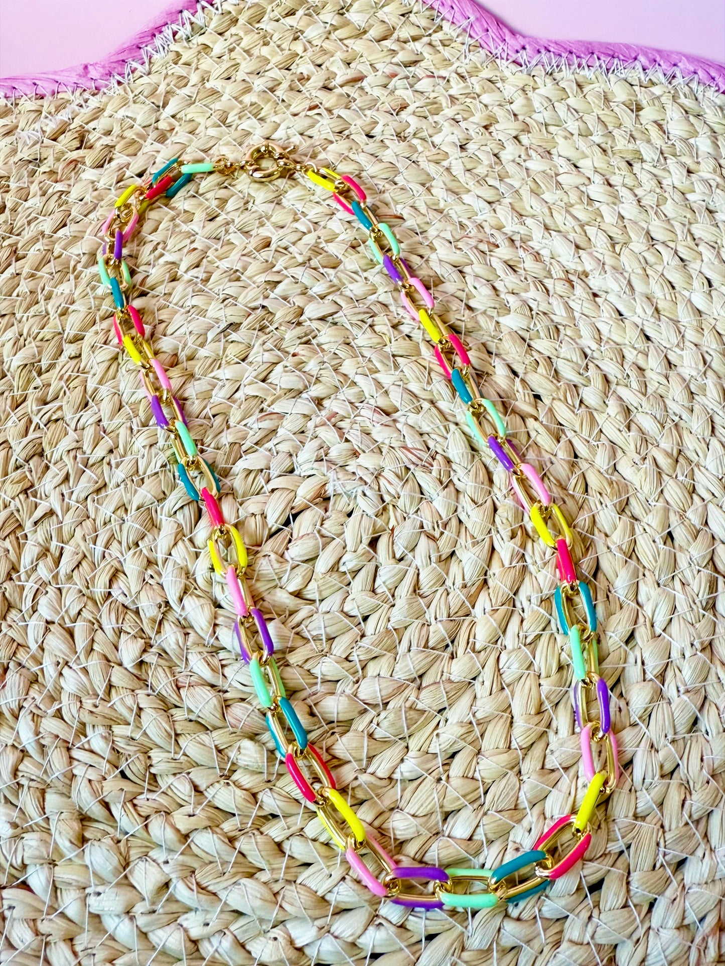 Candy 17” Enamel Chain Necklace