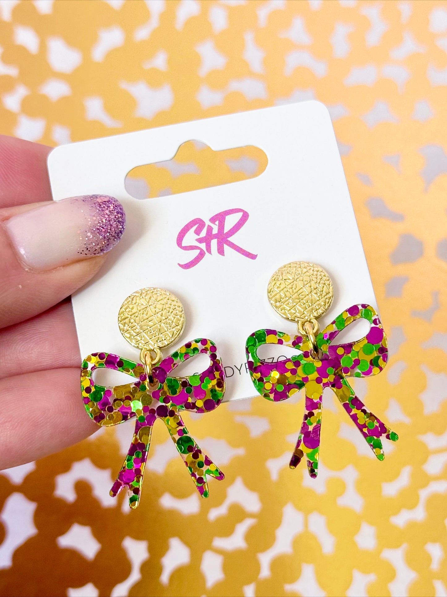 Mardi Gras Petite Bow