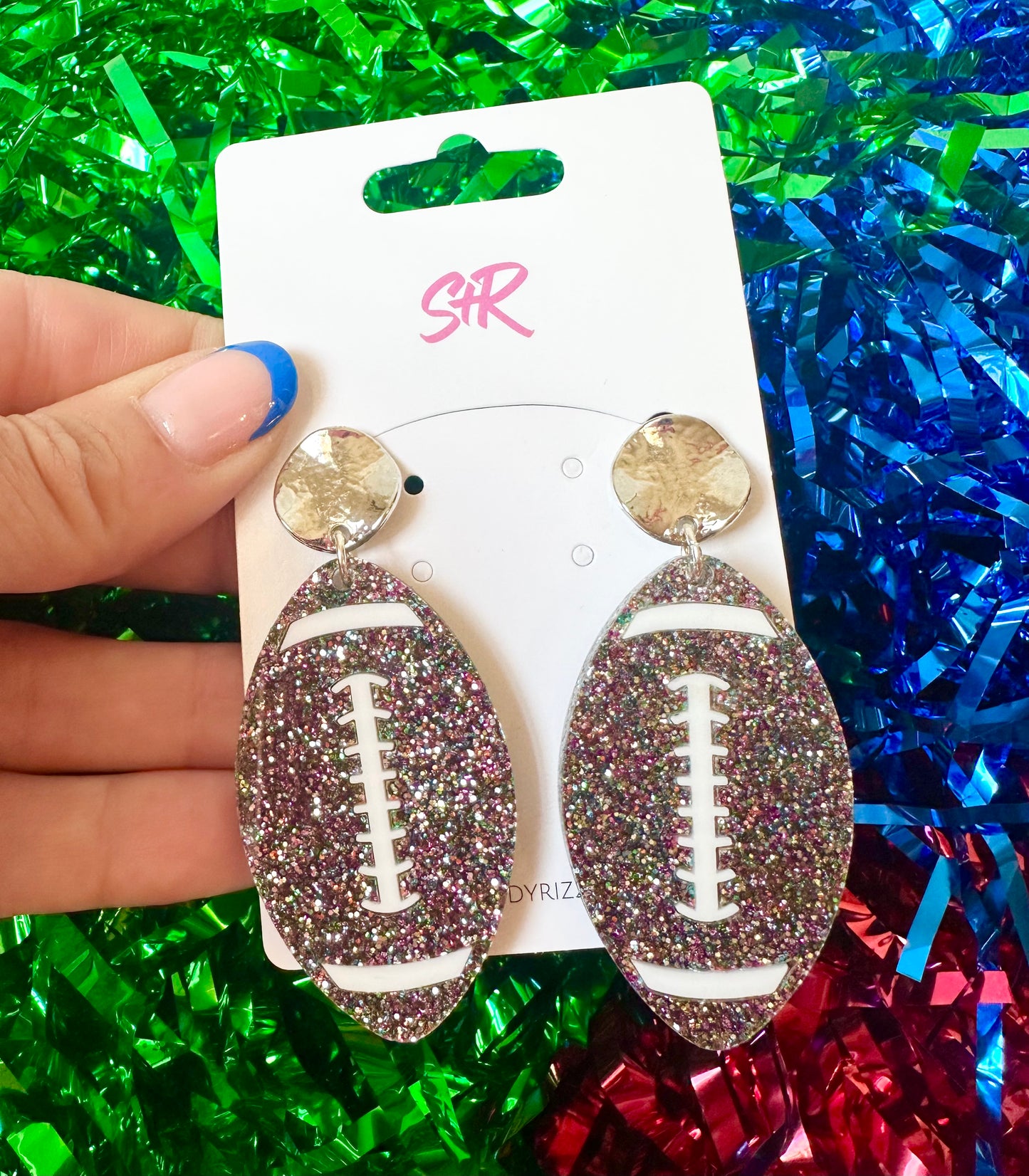 Go Team! Rainbow Glitter Football