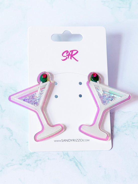 Load image into Gallery viewer, Martini Statement Stud

