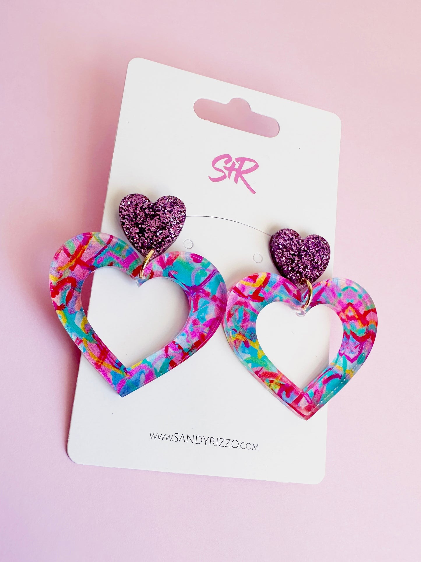 Forever Young Graffiti Heart Dangle