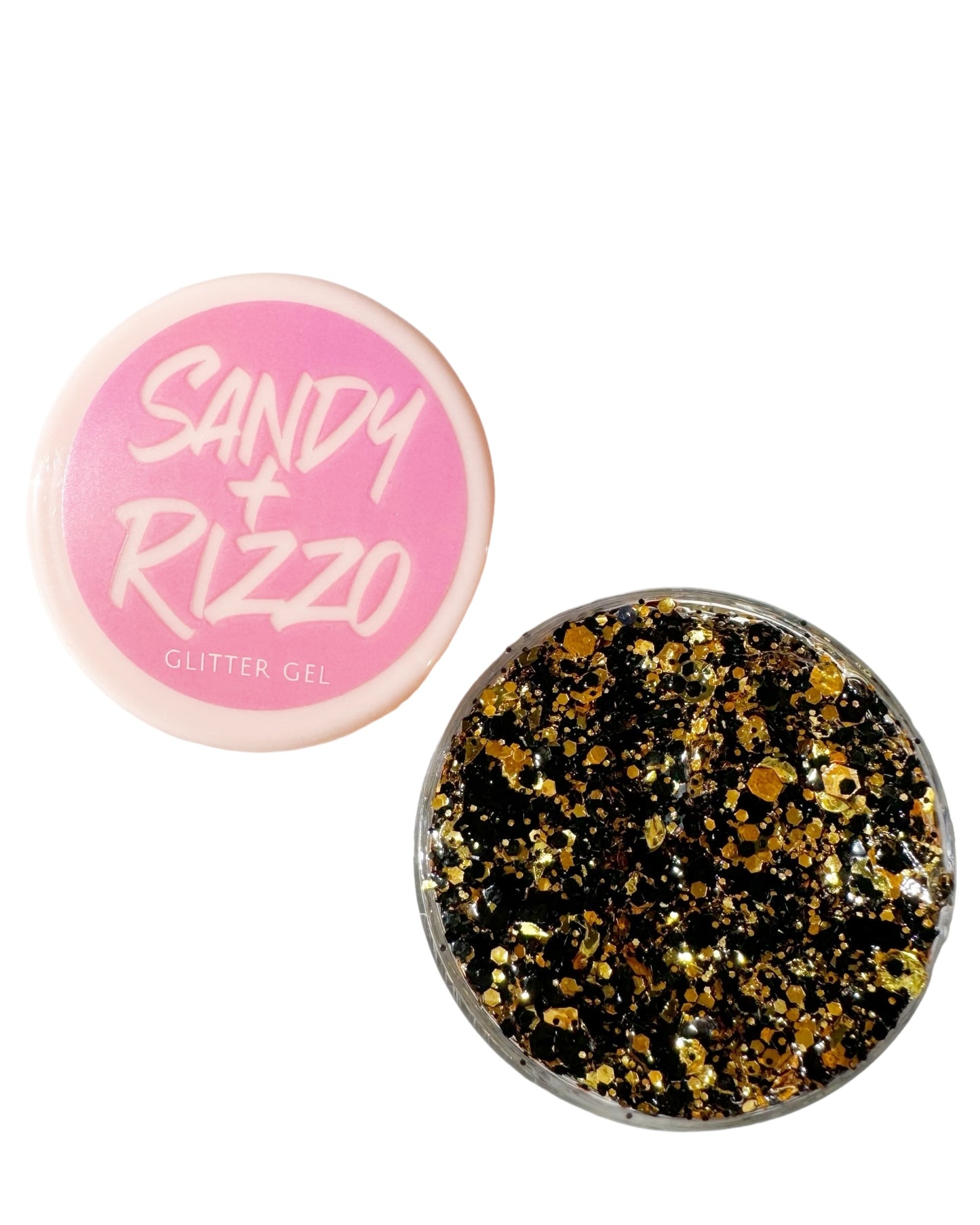 Black and Gold Glitter Gel