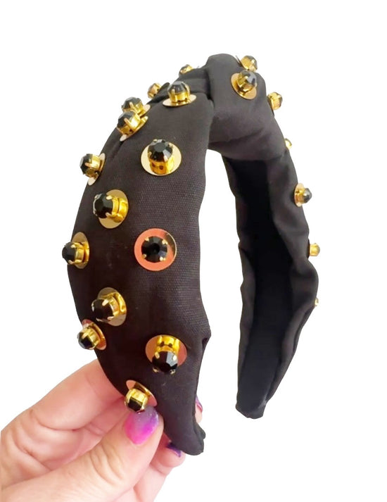 Black and Gold Luxe Headband