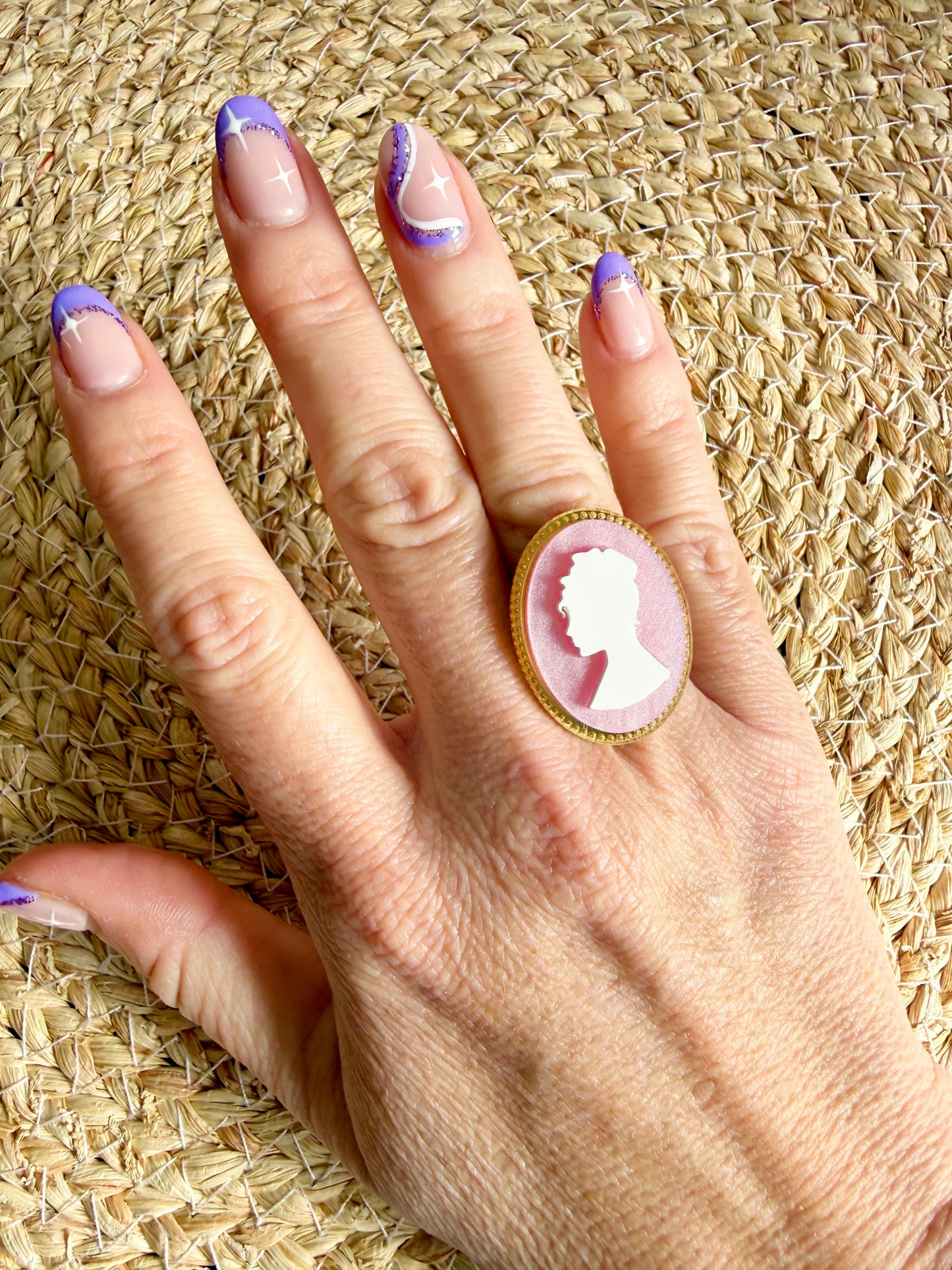 Pink Cameo Ring