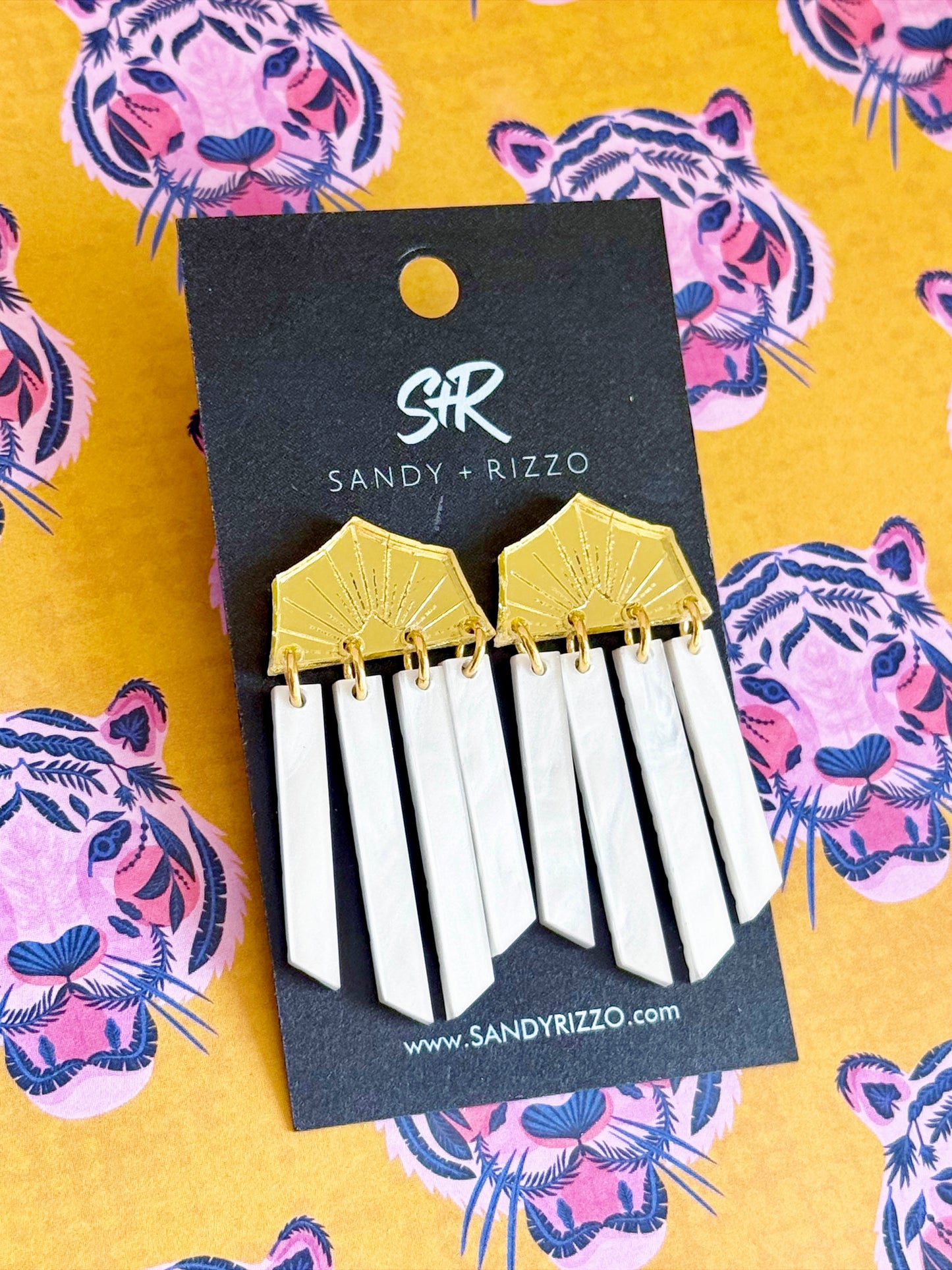 Starburst White Dangle