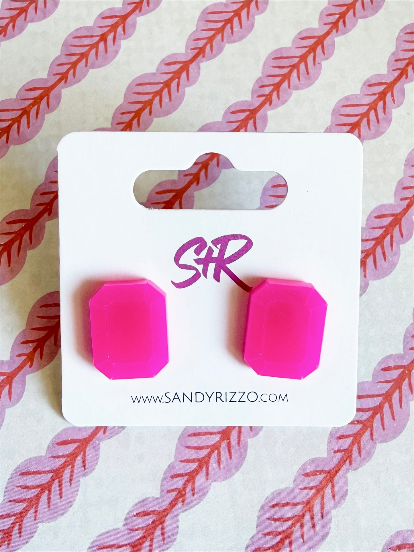 Neon Gemstone Studs