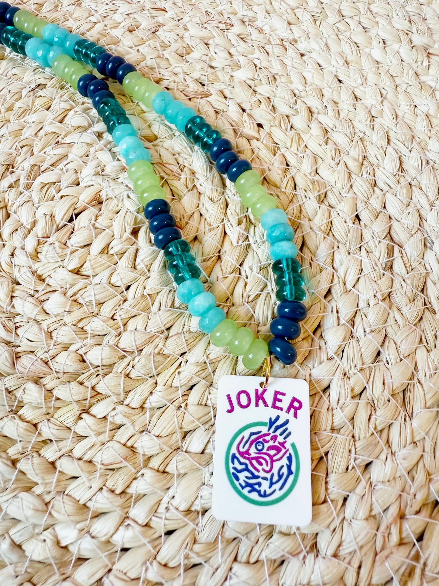 Mahjong Beaded Necklace