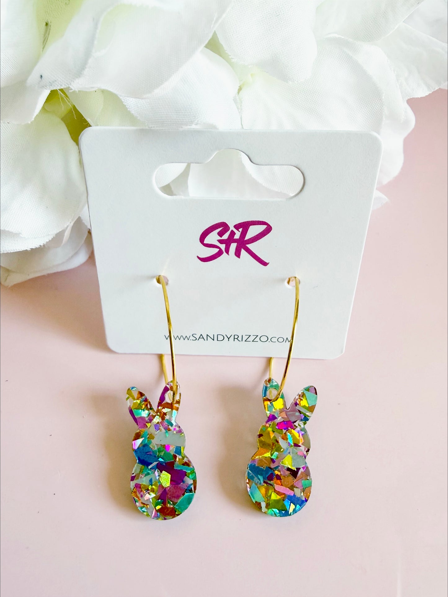 Multicolor Bunny on a Hoop