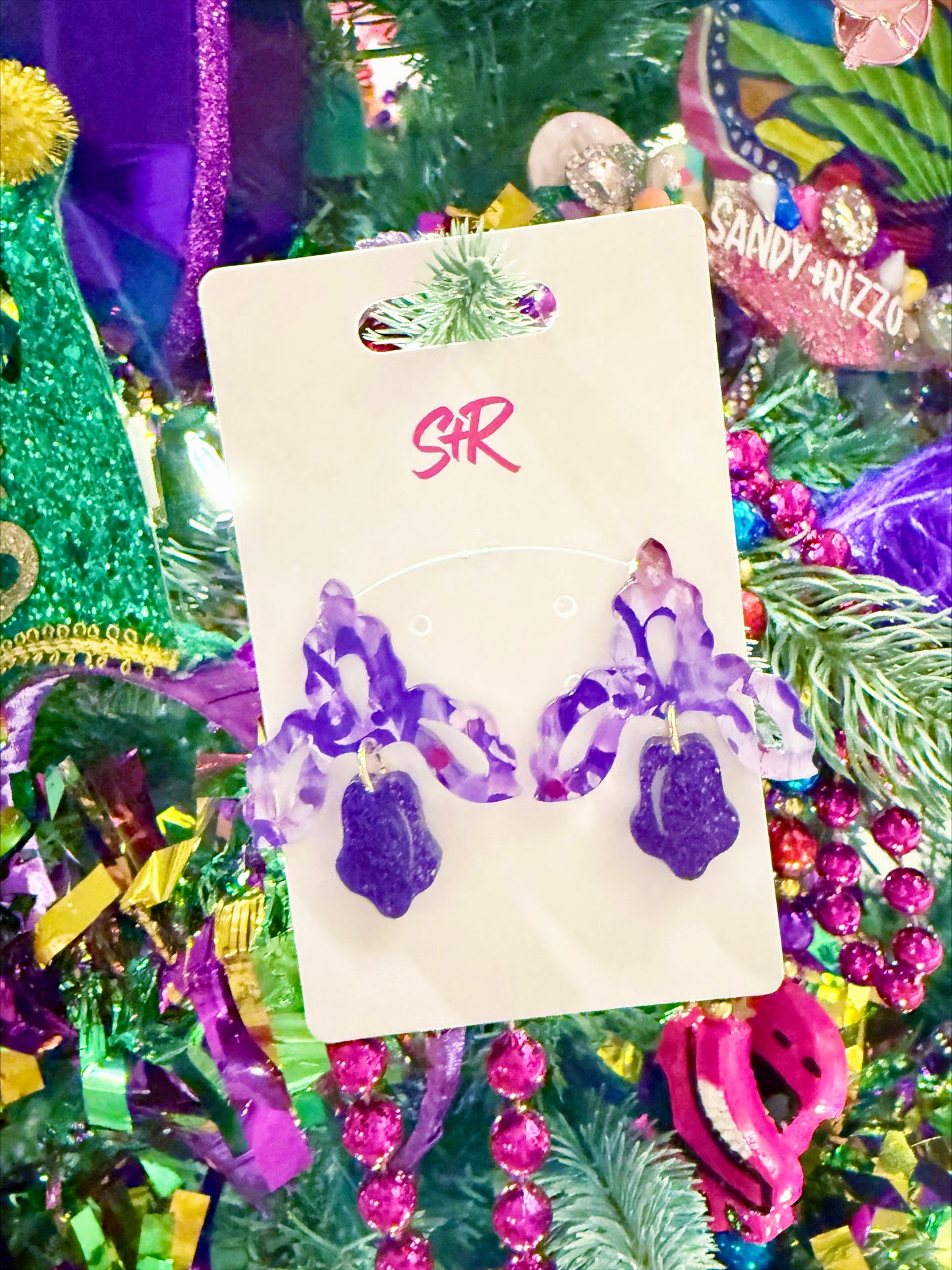 Iris Wildflower Statement Stud