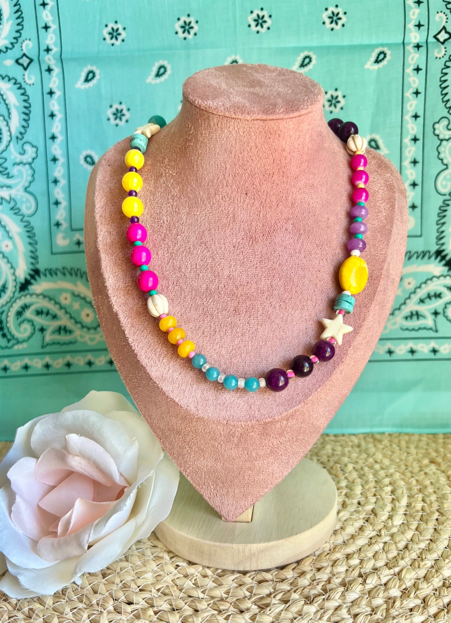 Pink Lady Beaded Necklace
