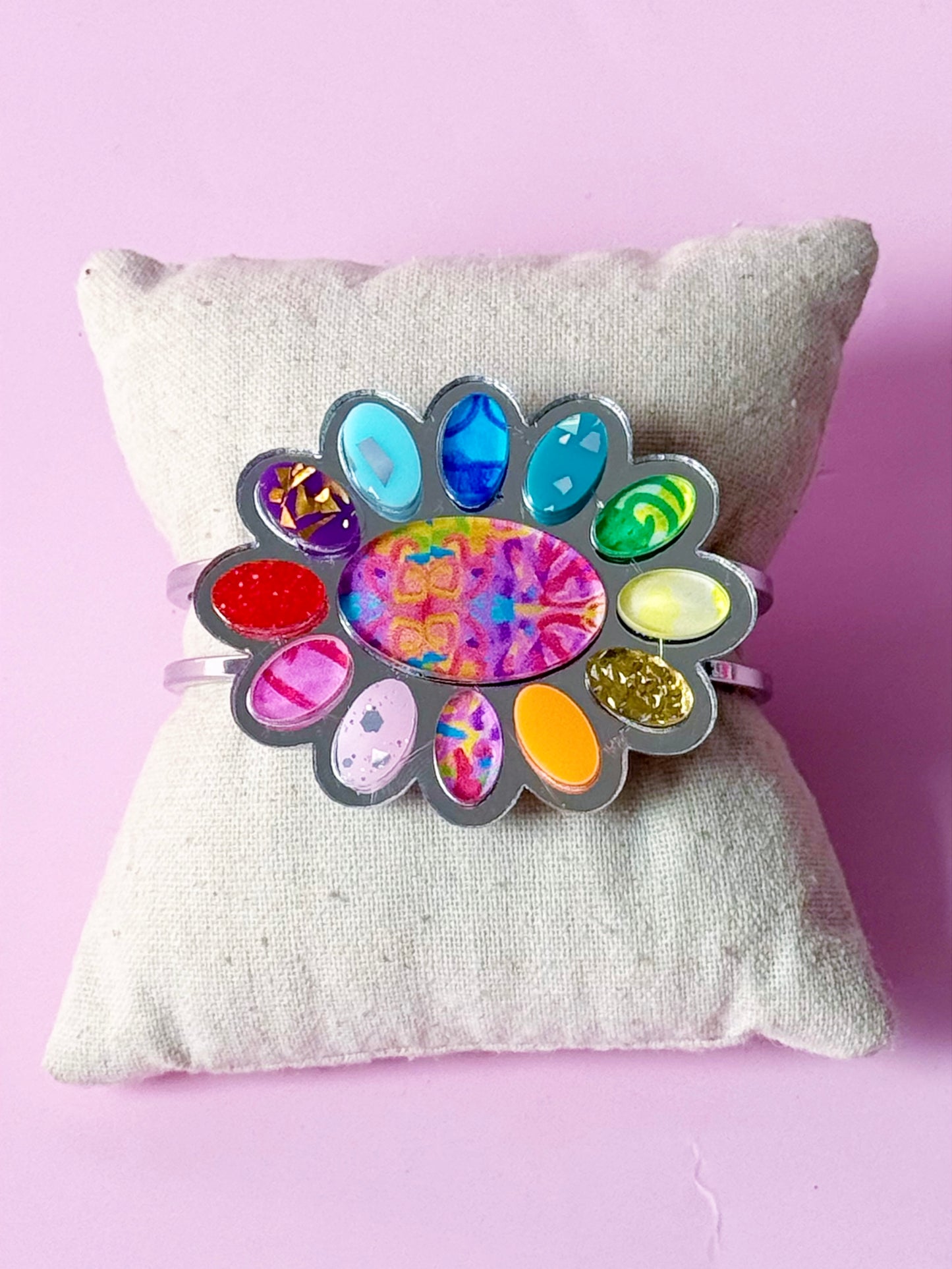 Rainbow Squash Blossom Cuff