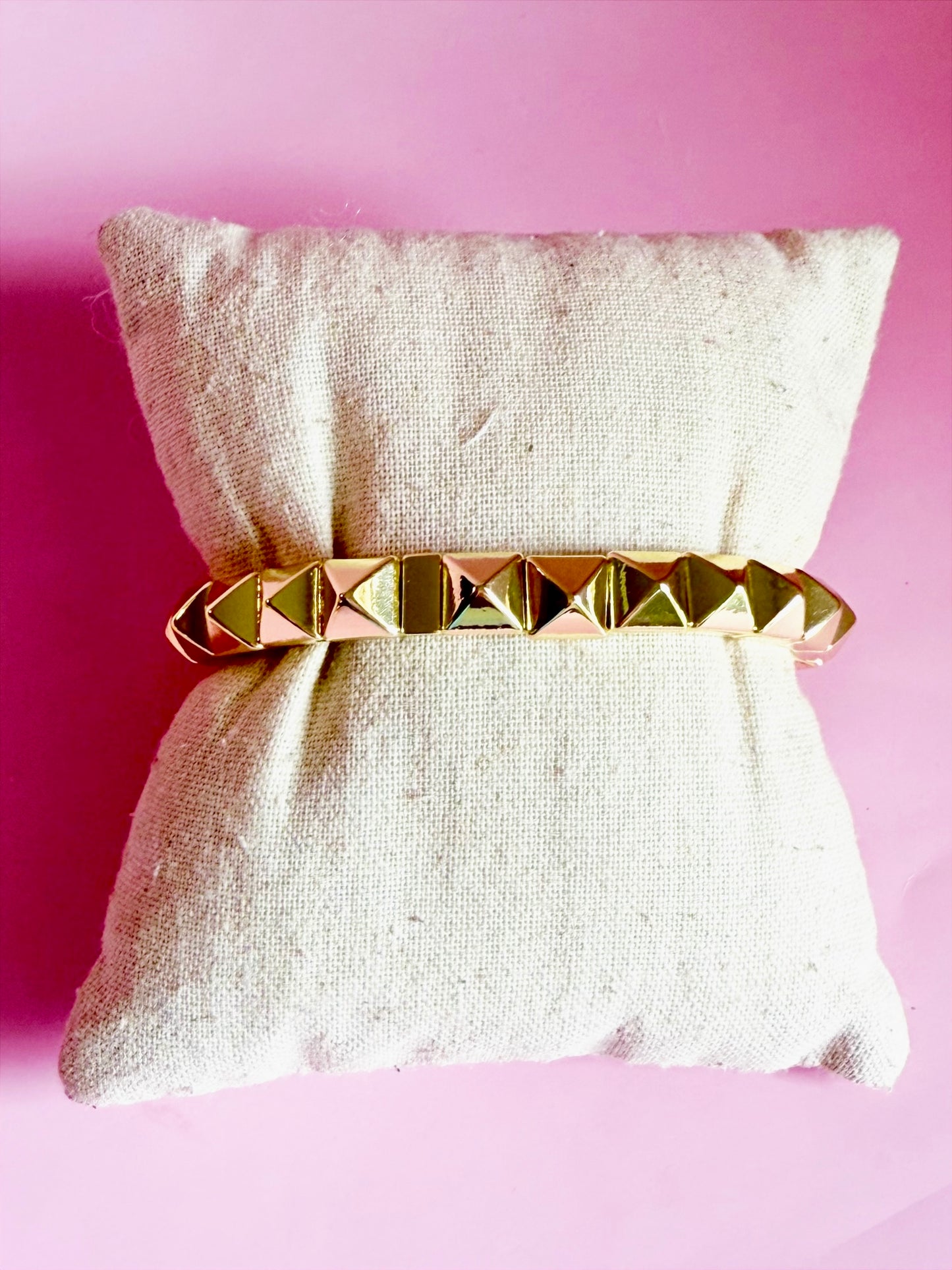 Gold Studded Stretch Bracelet
