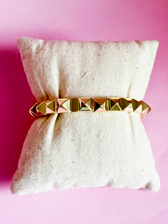 Gold Studded Stretch Bracelet