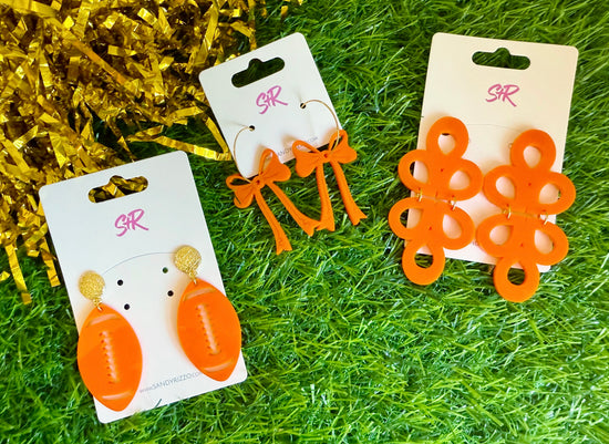 Orange Matte Bow Hoop