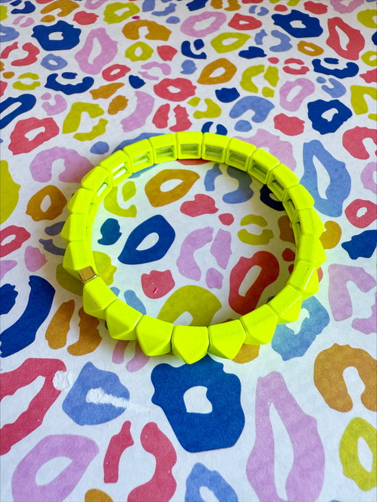 Acid Yellow Studded Bracelet