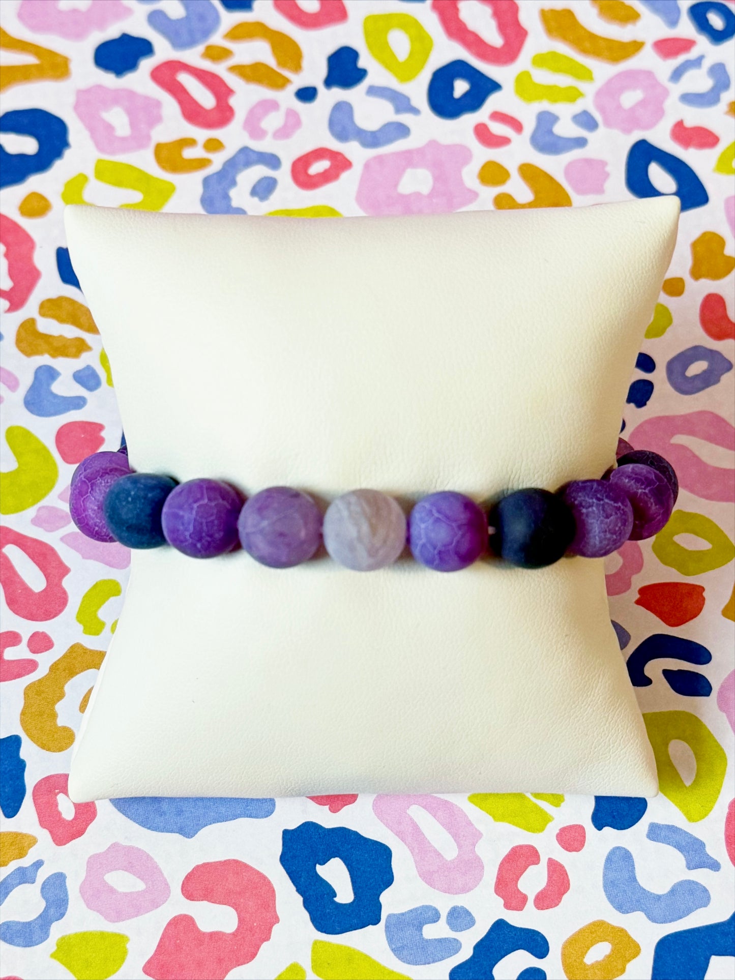Purple Agate Single Bracelet