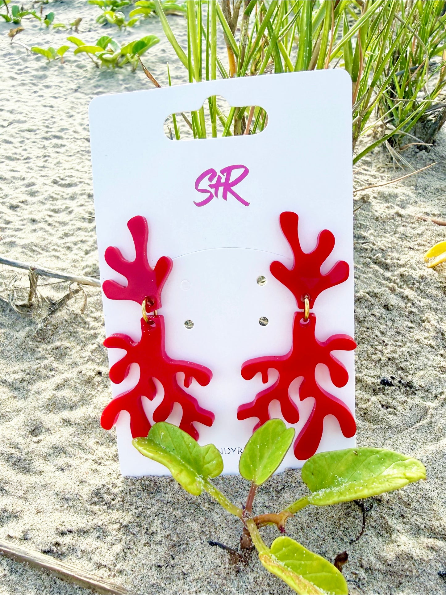 Siren Red Coral Dangle