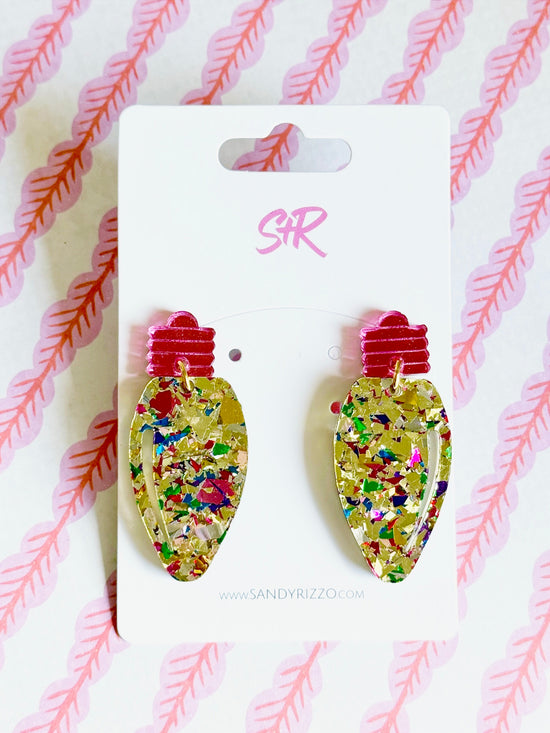 Gold Confetti Lightbulb