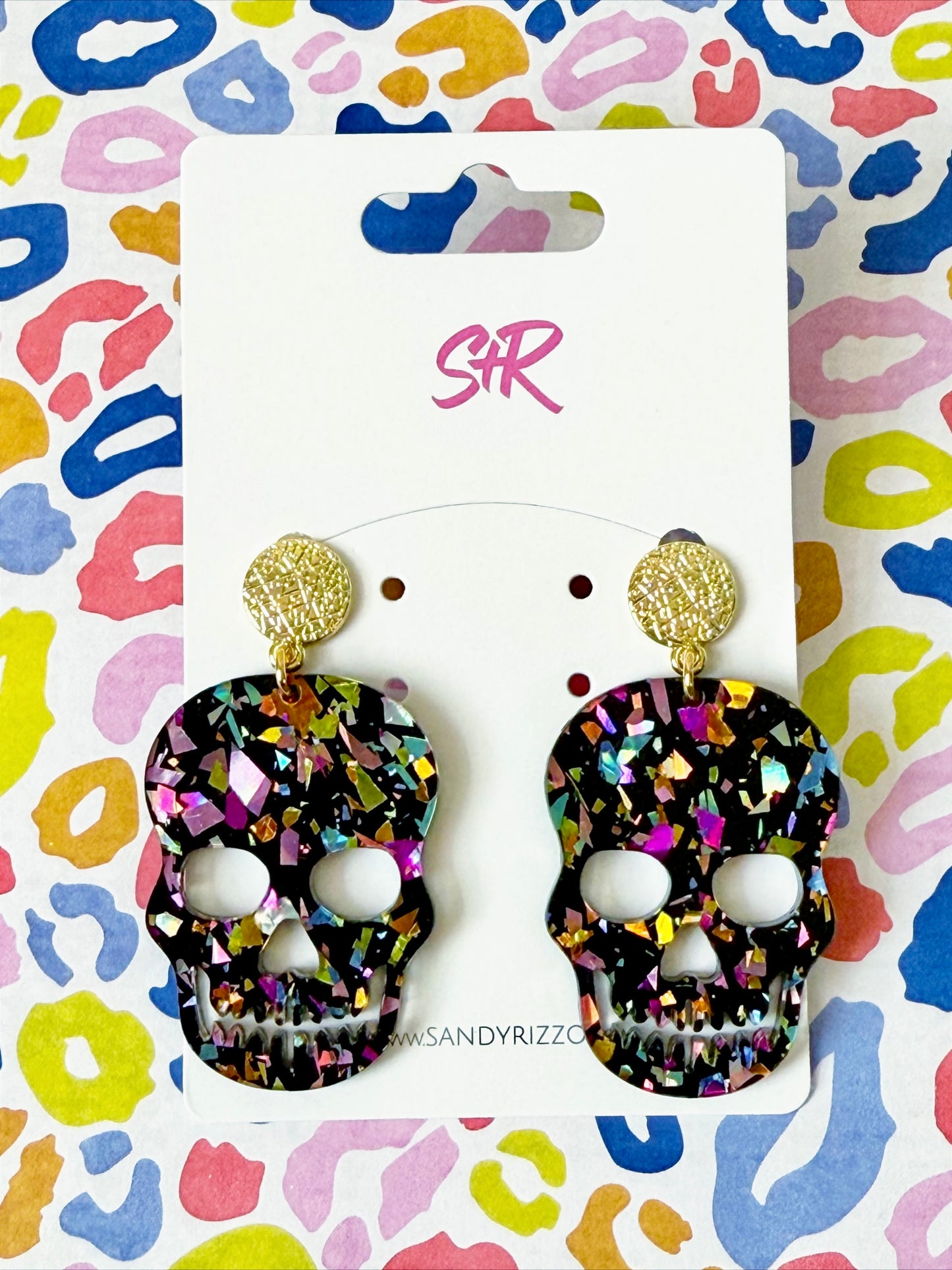 Midnight Confetti Skulls