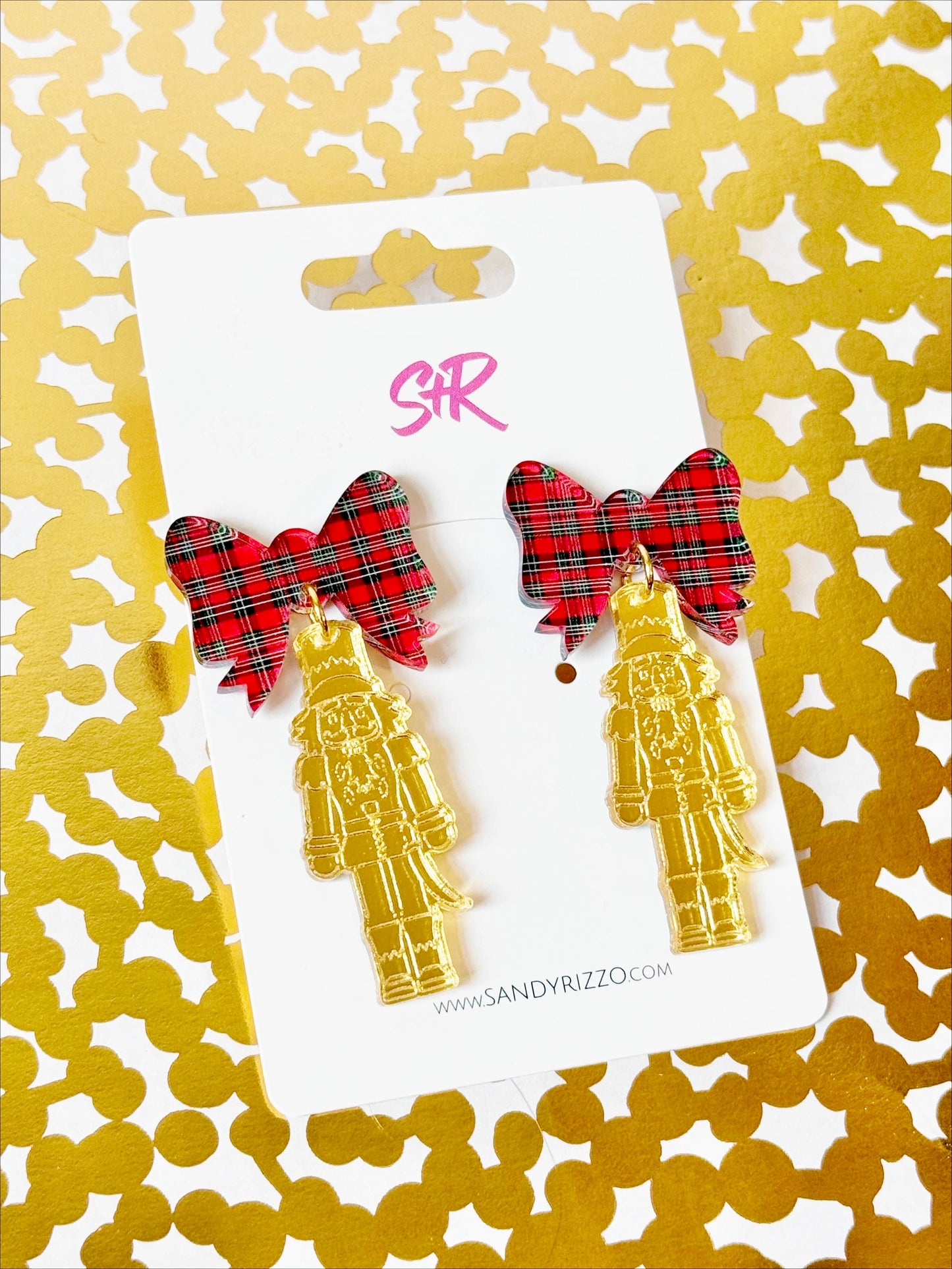 Red Plaid Nutcracker Dangle