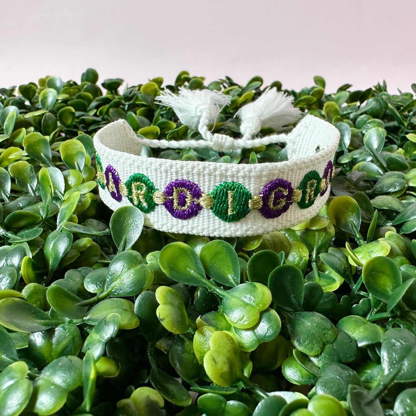 Mardi Gras Woven Bracelet