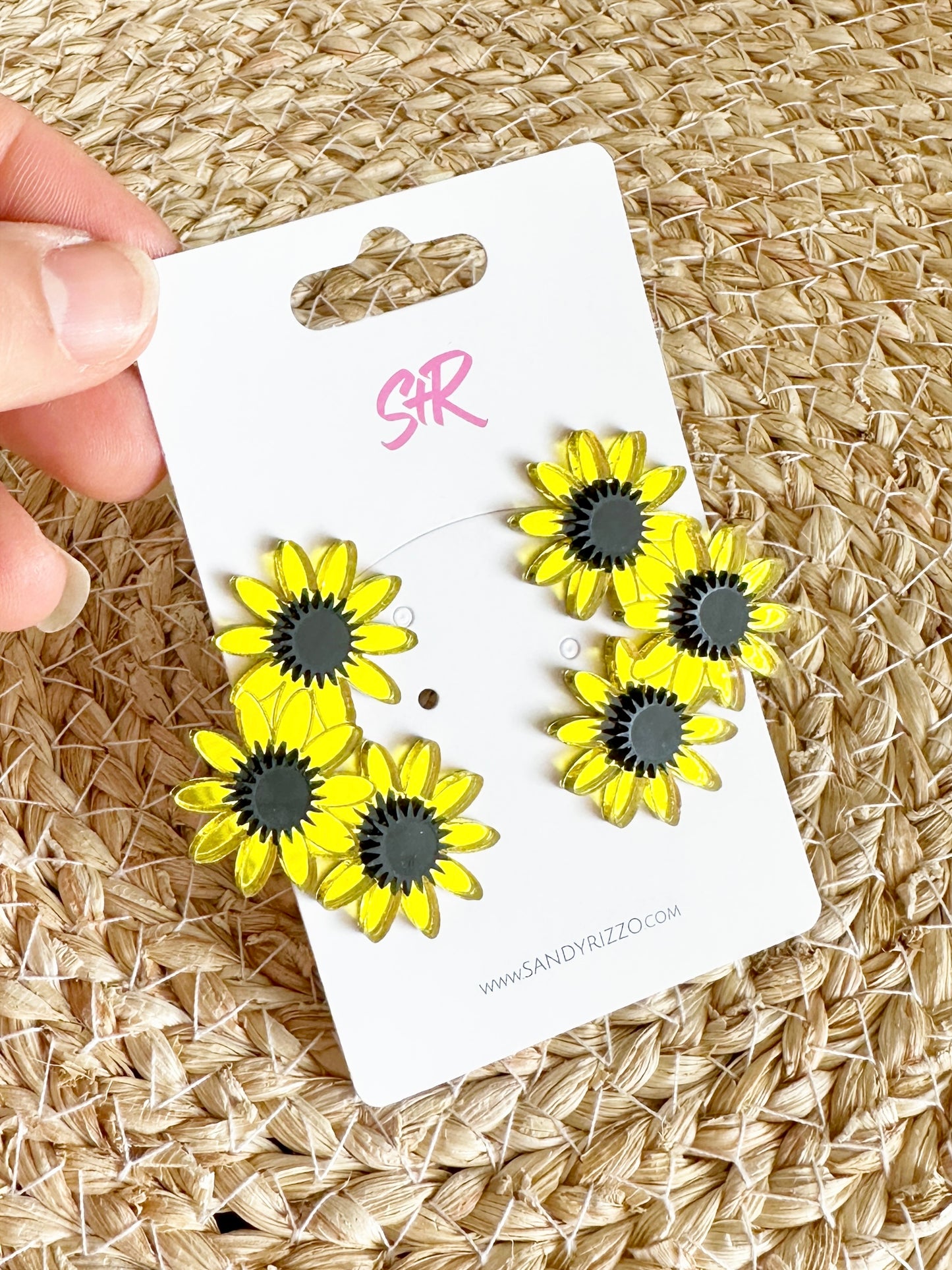Triple Sunflower Studs
