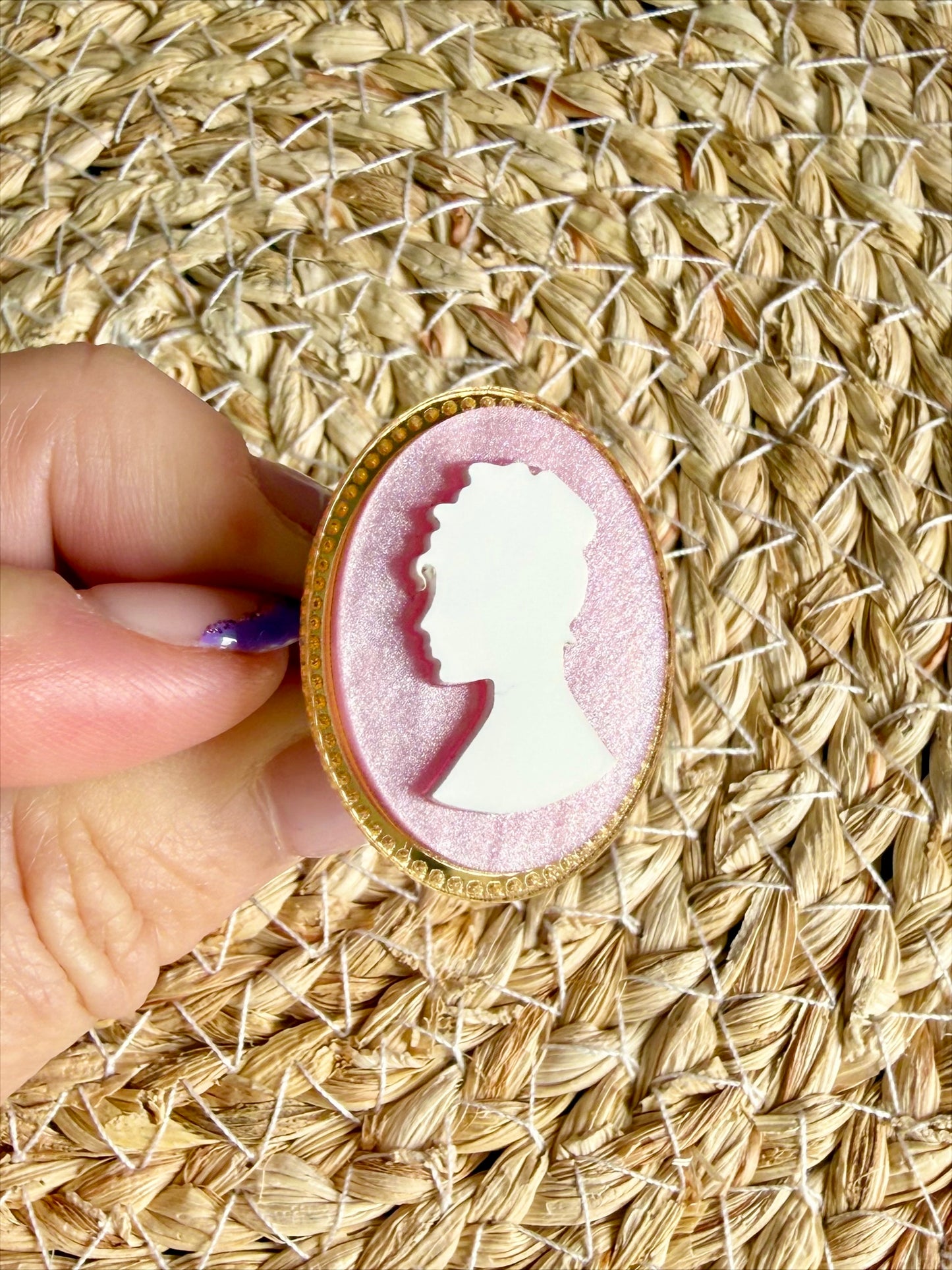 Pink Cameo Ring
