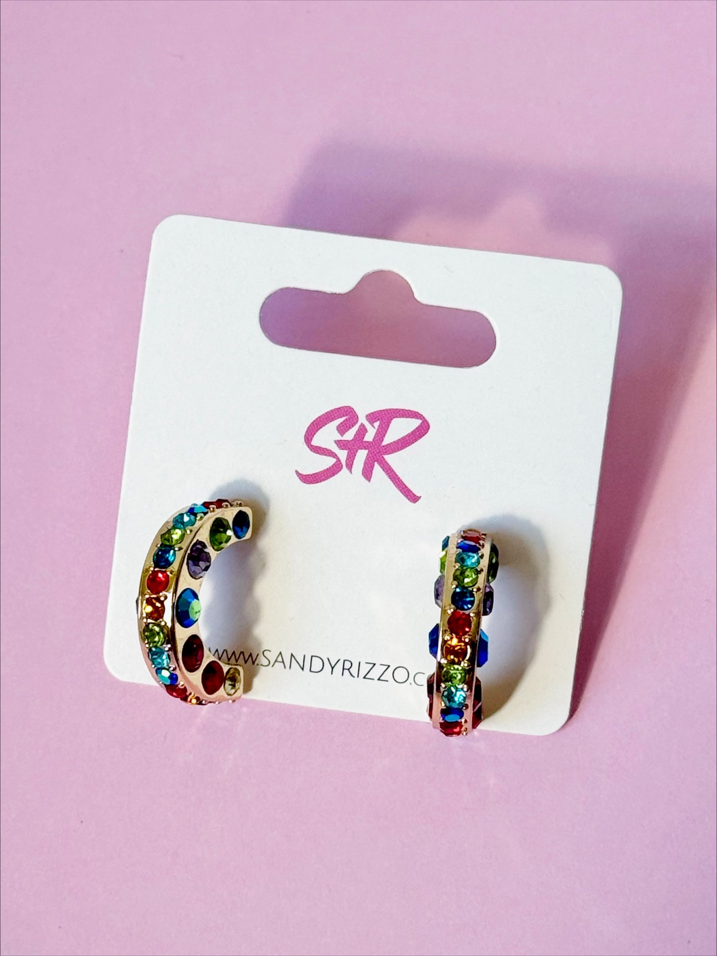 Rainbow Rhinestone Hoop