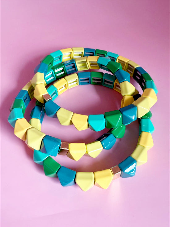 Blue Lagoon Studded Stretch Bracelet