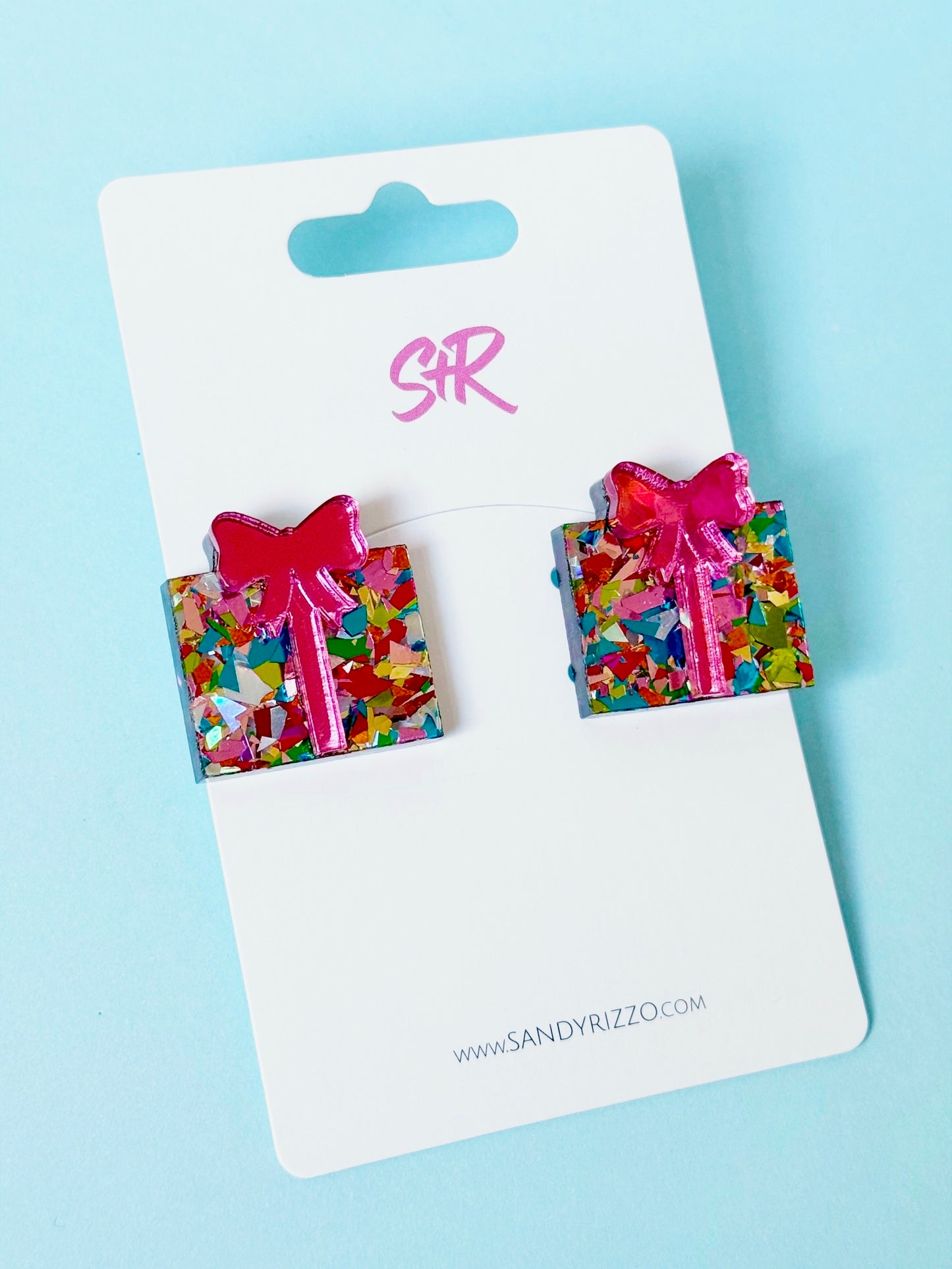 Electric Christmas Present Stud