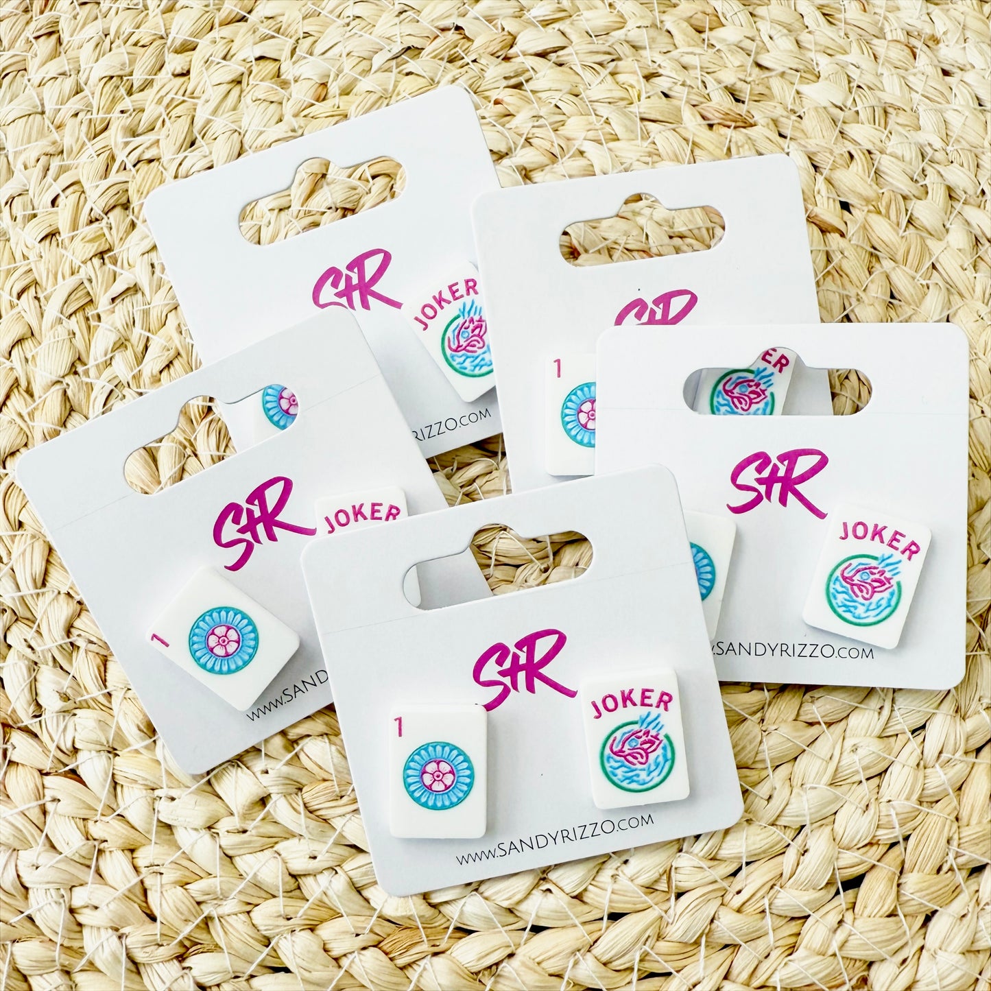 Joker Pastel Mahjong Stud